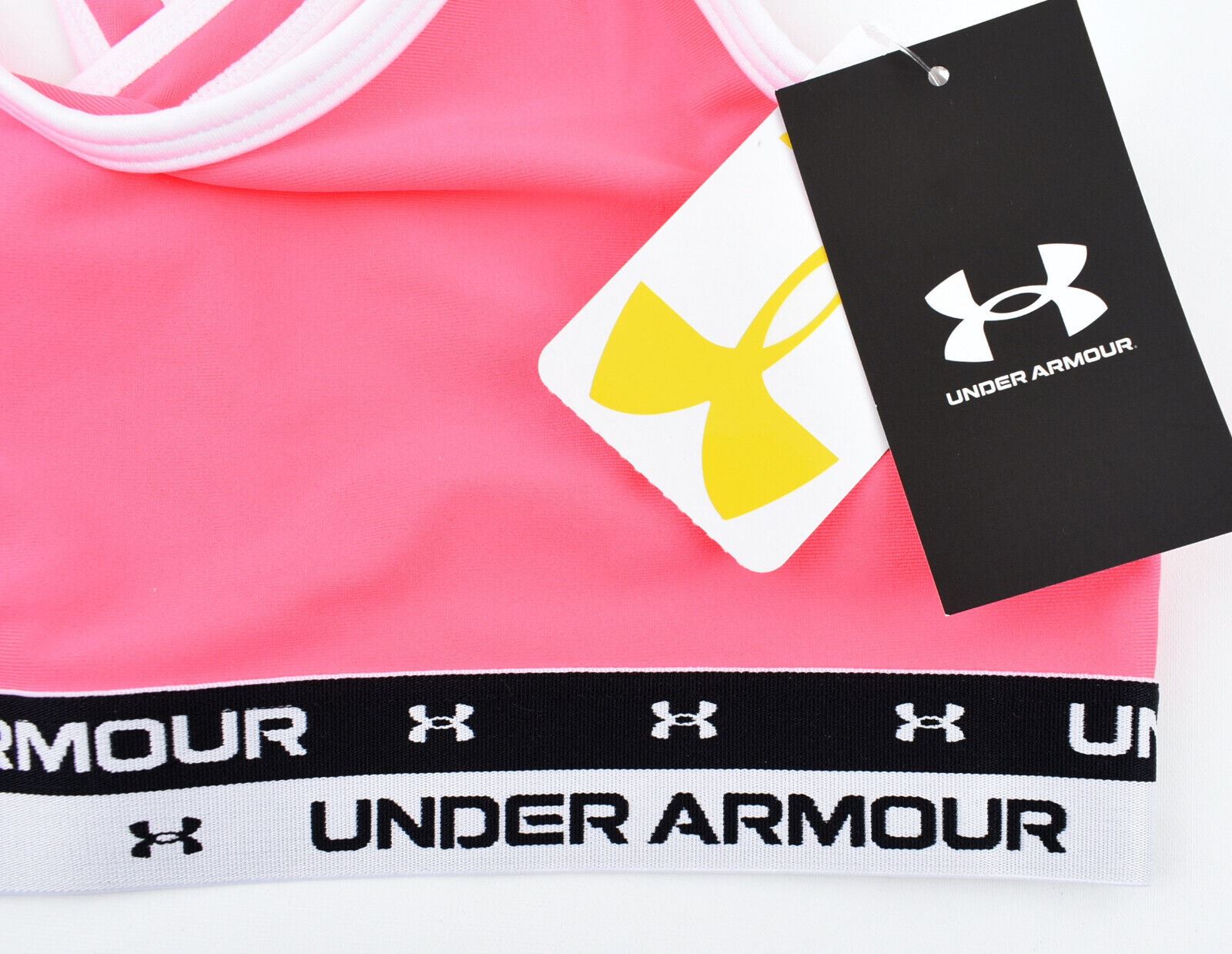 UNDER ARMOUR Kids' Girls' Sports Bra Top, Cerise Pink, size 11-12 years