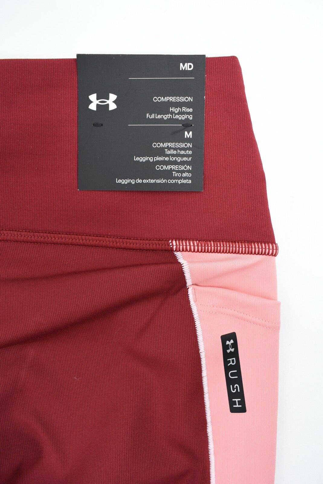 UNDER ARMOUR Women's RUSH ColdGear Leggings, League Red, size M /UK 12