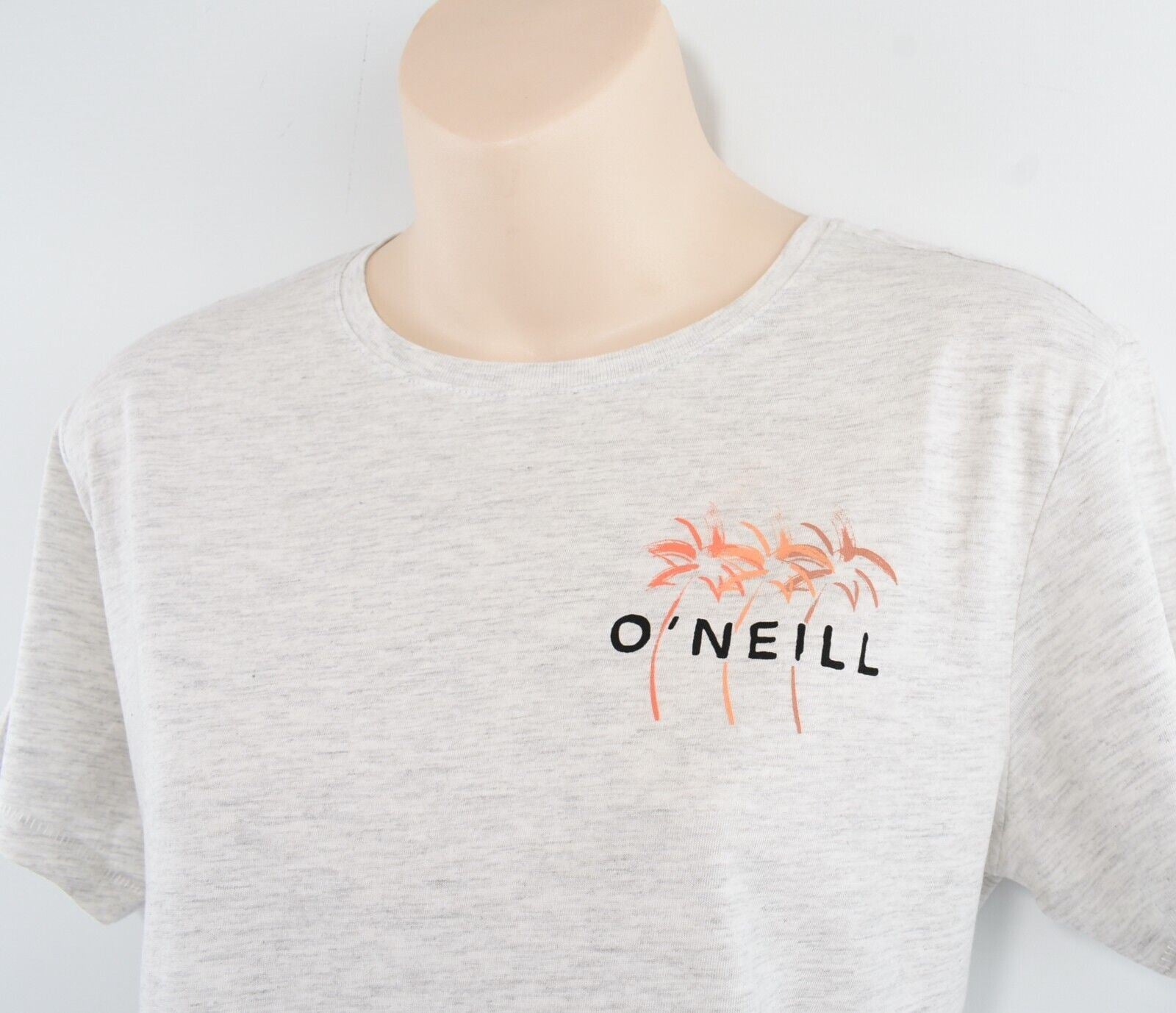 O'NEILL Women's DORA Organic Cotton Graphic Print Tee, Grey, size M /UK 12