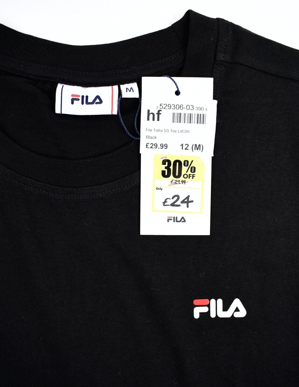 FILA Women's TALITA Short Sleeve Side Tape T-shirt, size M / UK 12