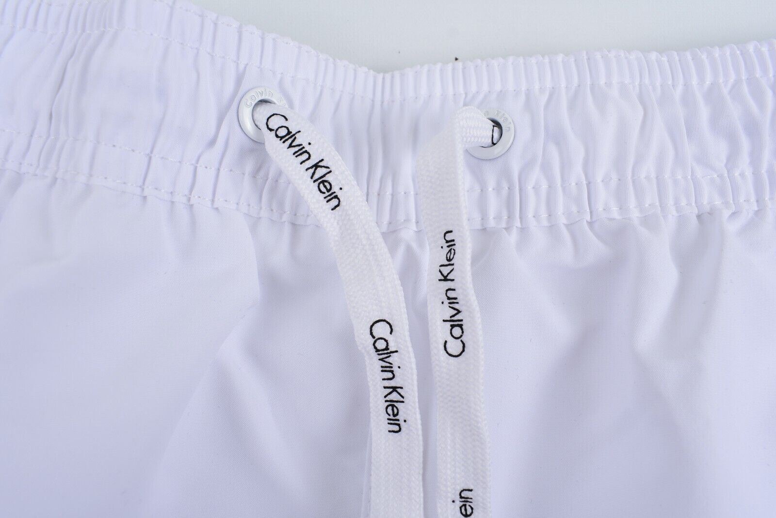 CALVIN KLEIN Men's Swim Shorts, White /Side Logo Stripe, size XL