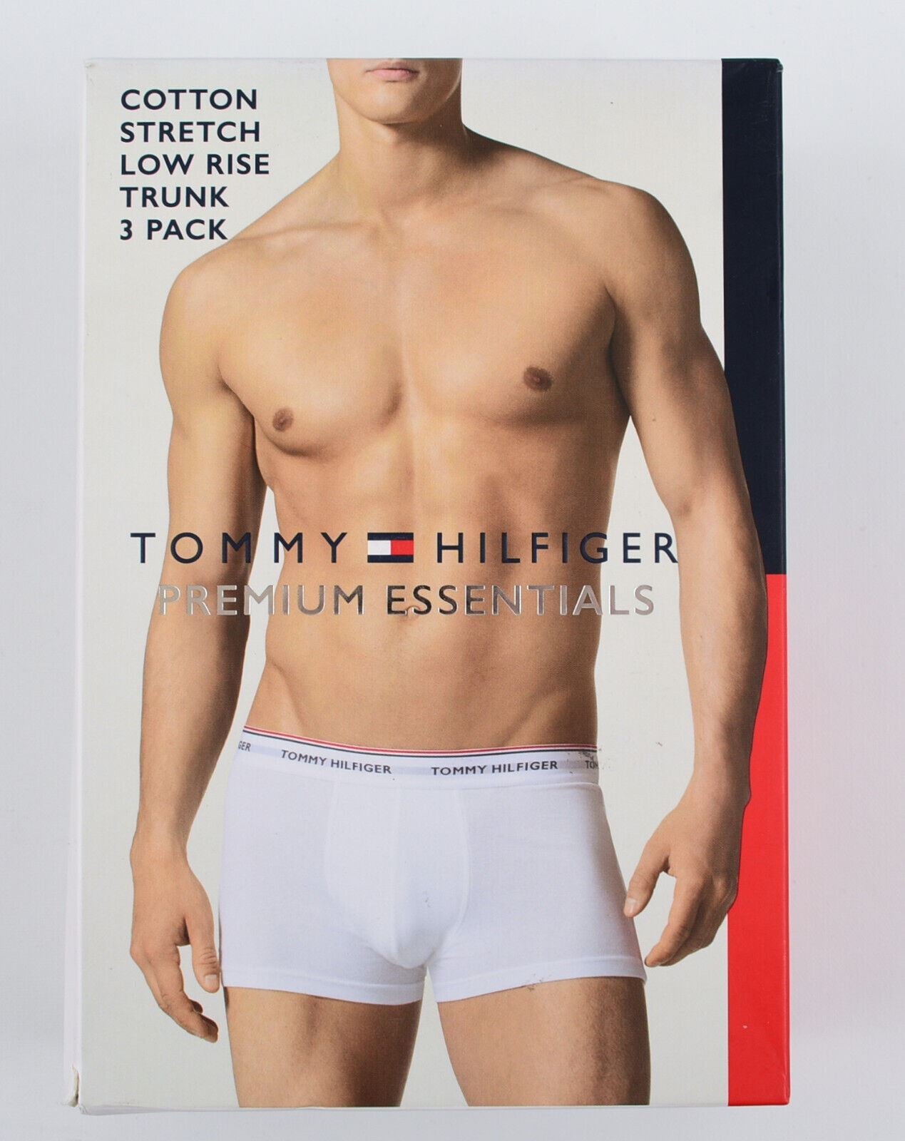 TOMMY HILFIGER Underwear: Men's 3-Pack Low Rise Boxer Trunks, Black, size SMALL