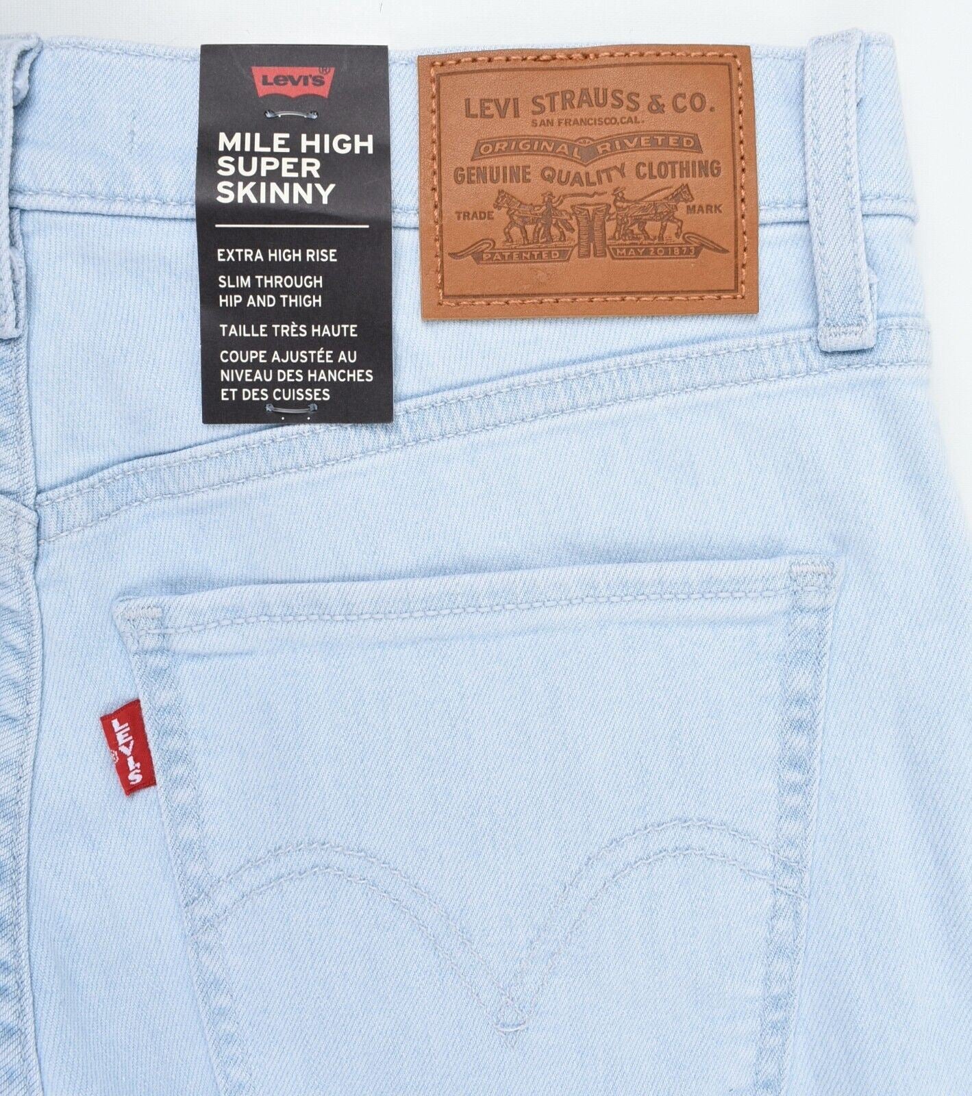 LEVI'S Women's Mile High Super Skinny Stretch Denim Jeans, Blue, size W28 L28