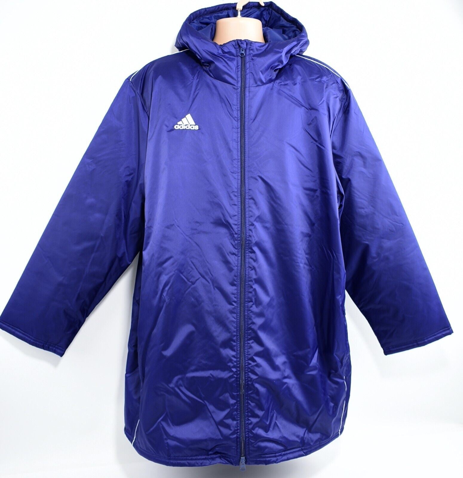 ADIDAS Men's Core 18 Stadium Jacket, Warm Padded Coat, Blue, size XL