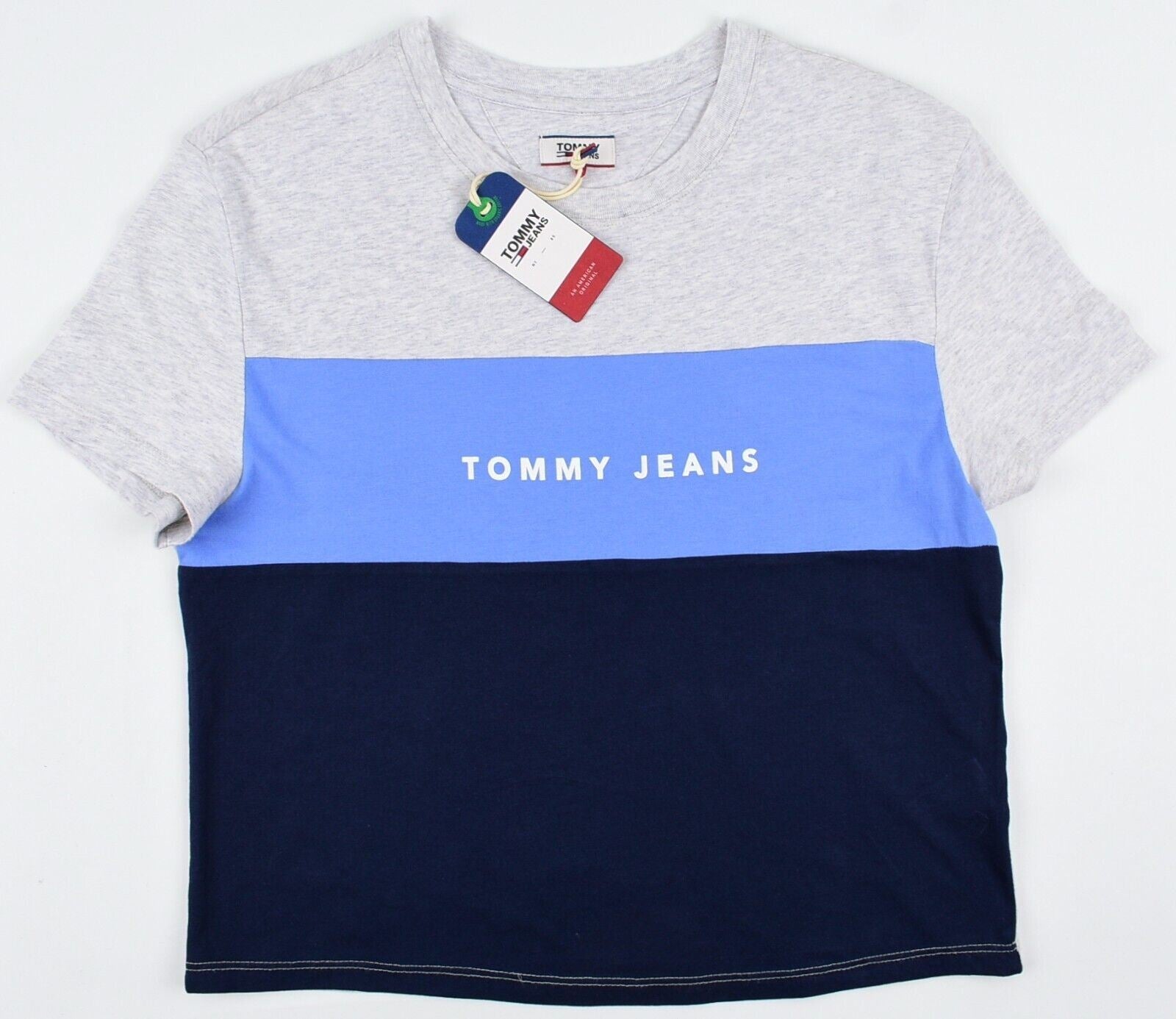 TOMMY HILFIGER - TOMMY JEANS Women's Cropped Tee, Multicoloured/Striped, size XS