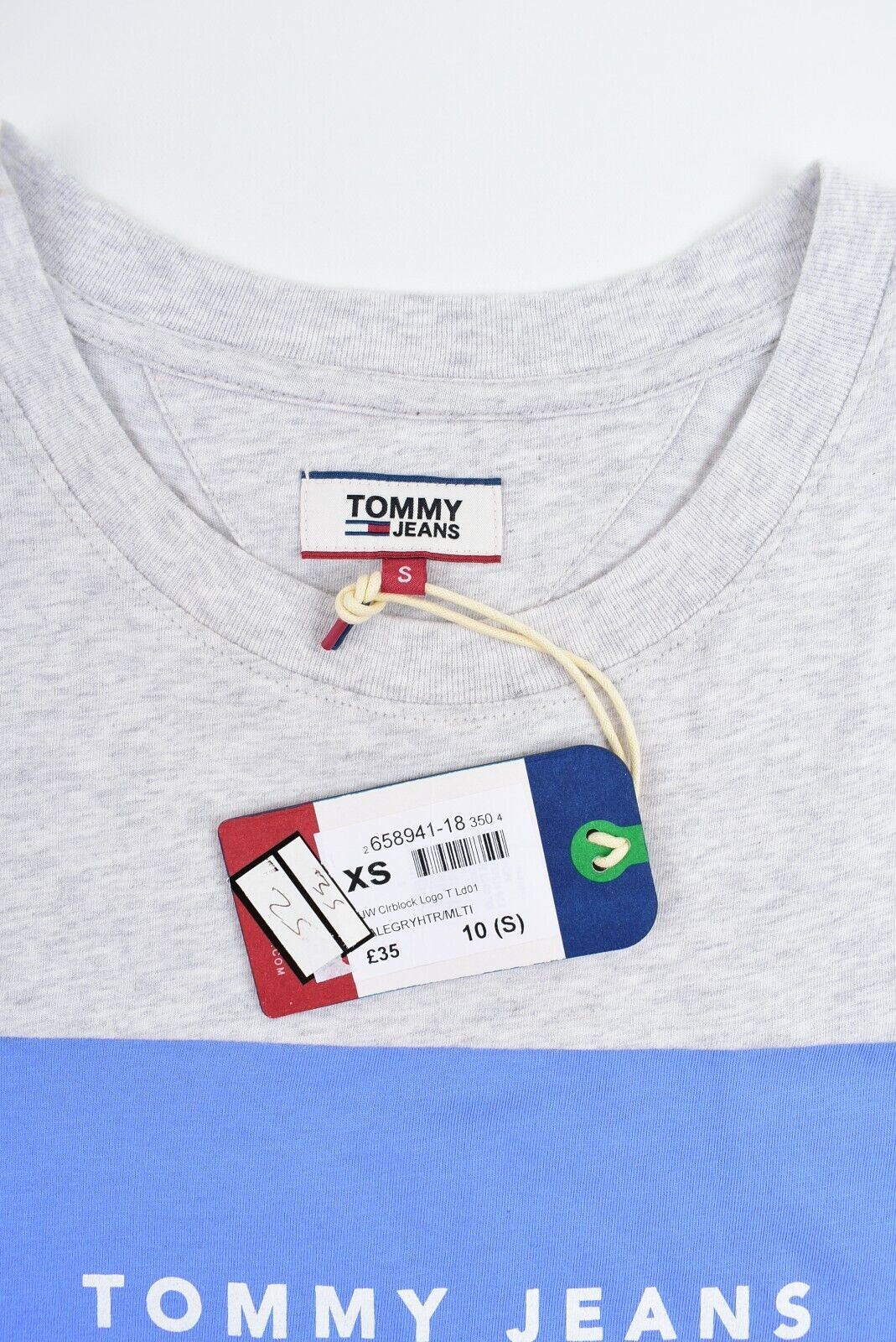 TOMMY HILFIGER - TOMMY JEANS Women's Cropped Tee, Multicoloured/Striped, size XS