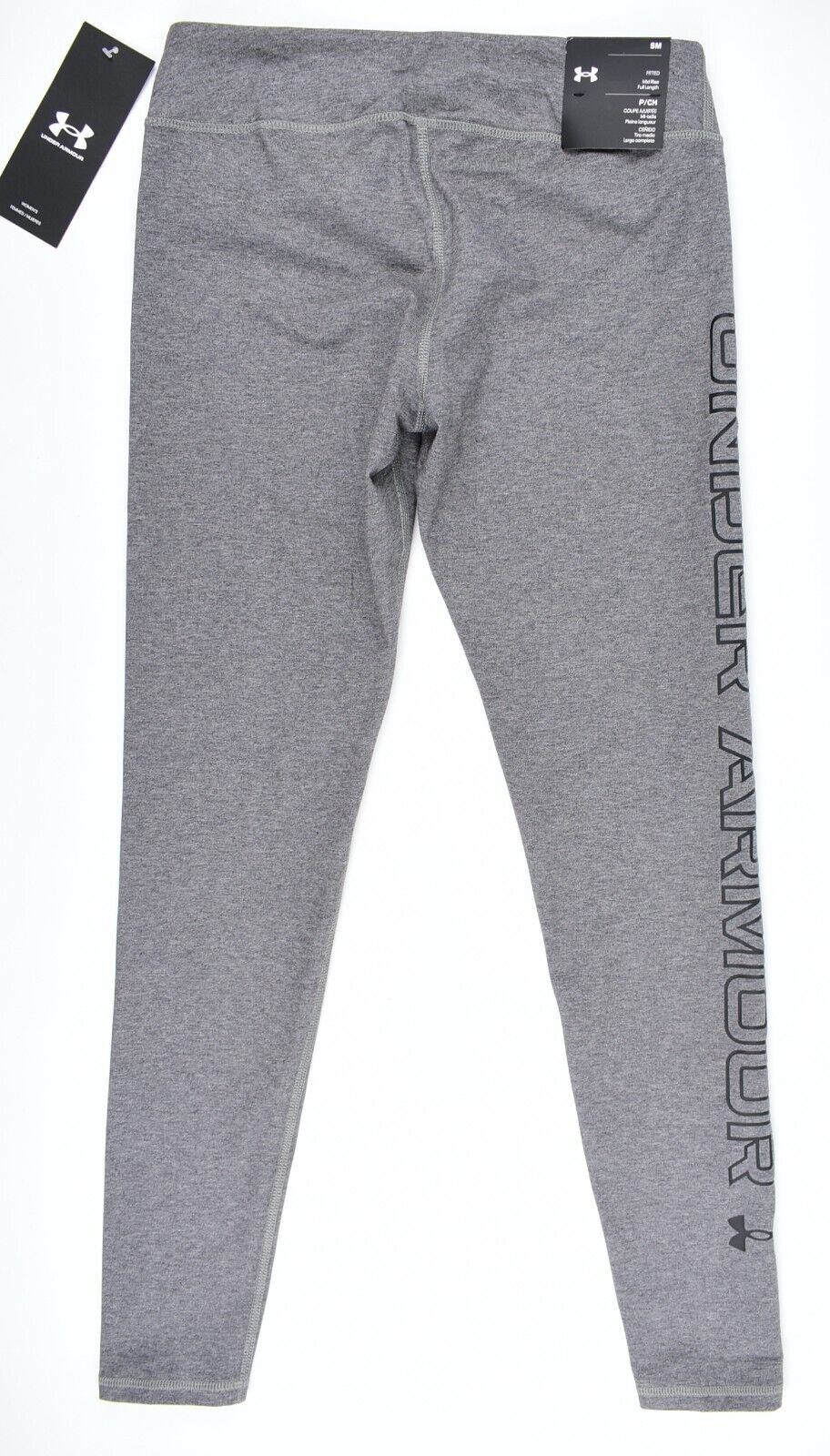 UNDER ARMOUR Women's Mid Rise Full Length Leggings, Grey, size S /UK 10