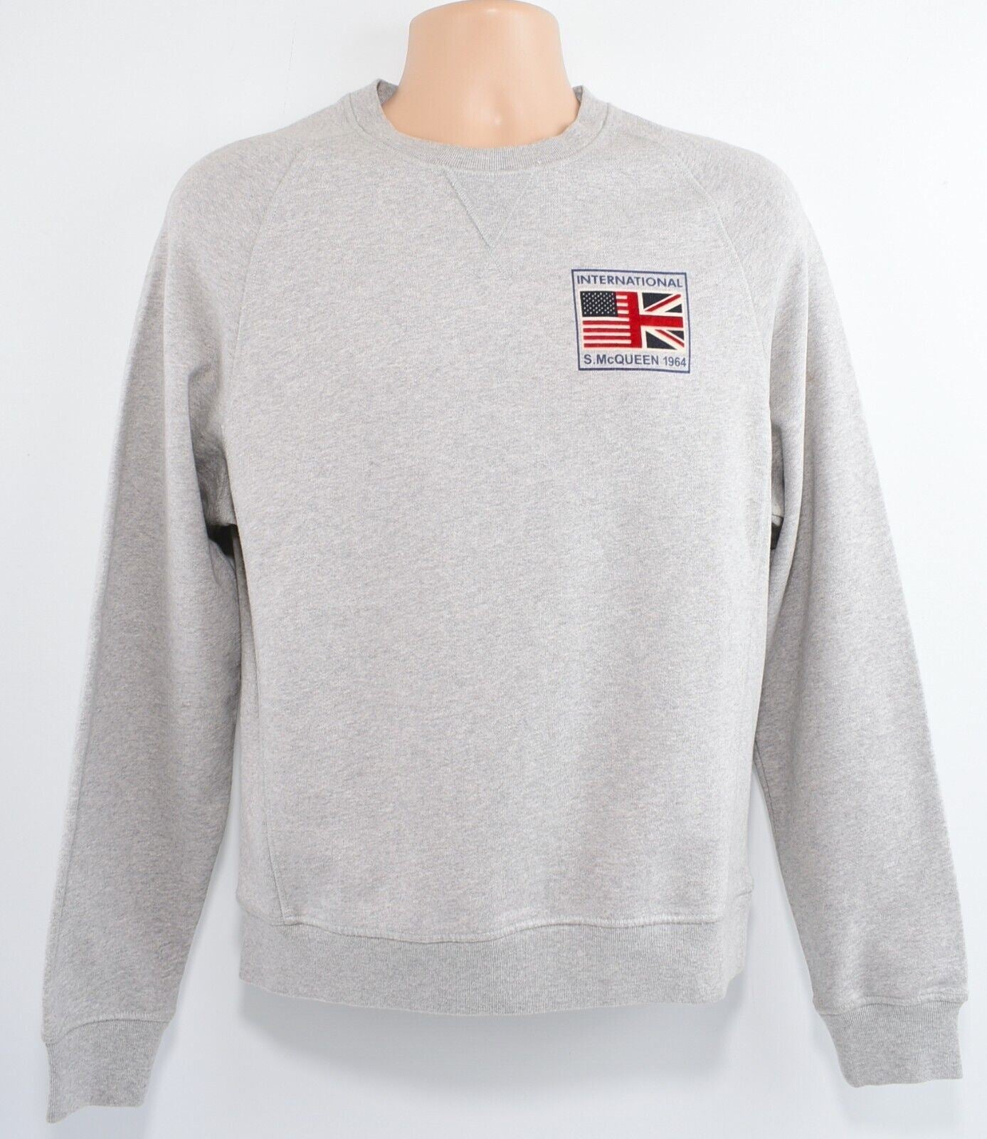 BARBOUR INTERNATIONAL Steve McQueen Flags Men's Sweatshirt Grey, size SMALL