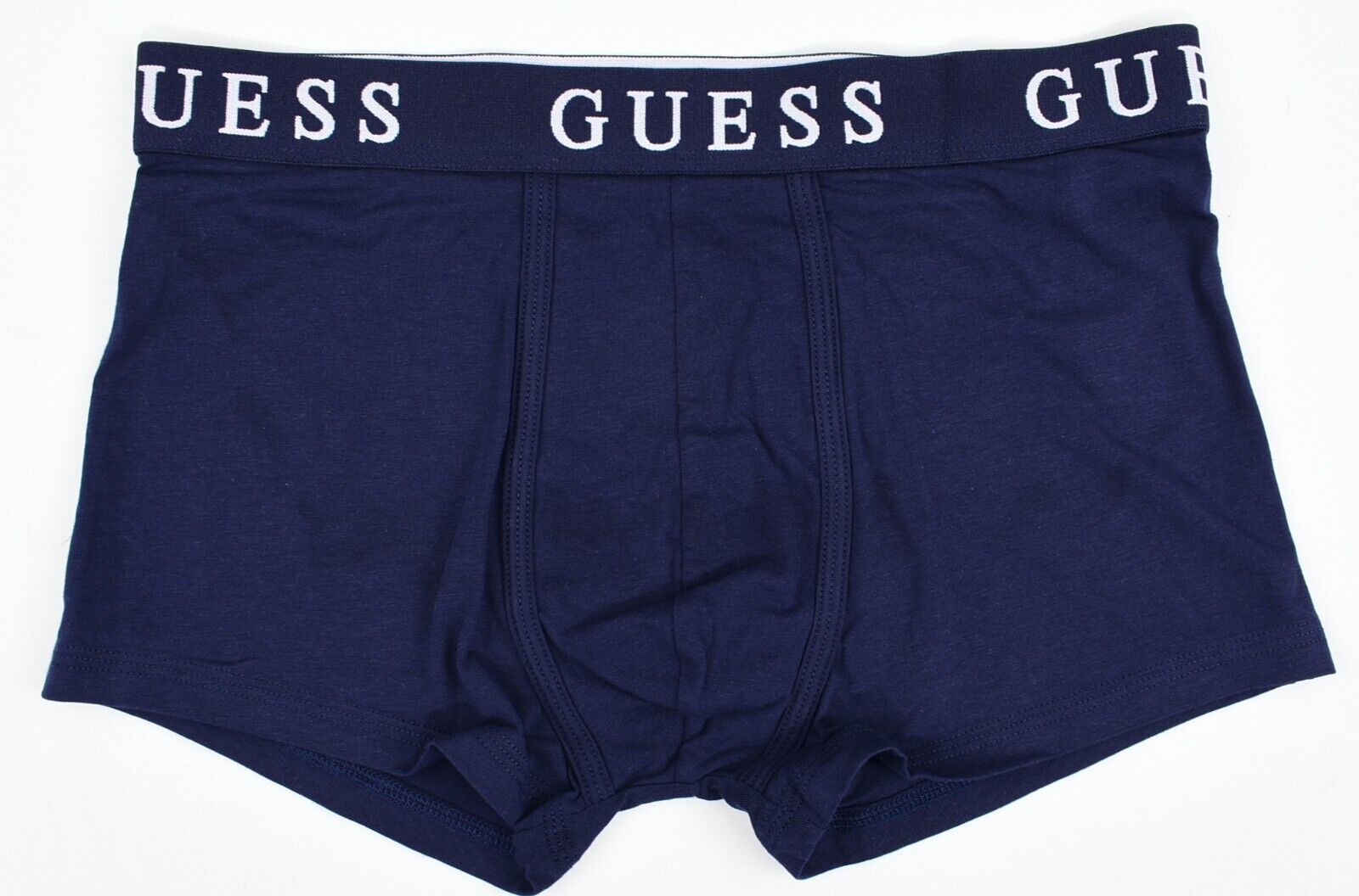 GUESS Underwear: Men's 3-Pack Logo Boxer Trunks, Grey/Navy Blue/Blue, size SMALL