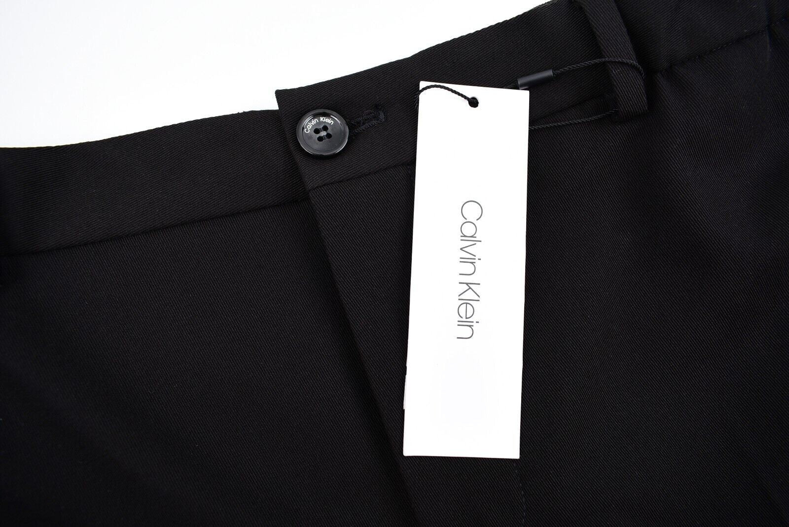 CALVIN KLEIN Men's Tapered Fit Stretch Fabric Trousers, Black, size W30