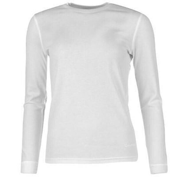 CAMPRIS Sports Base Layer Women's Long Sleeve Thermal Top, White, size UK 16