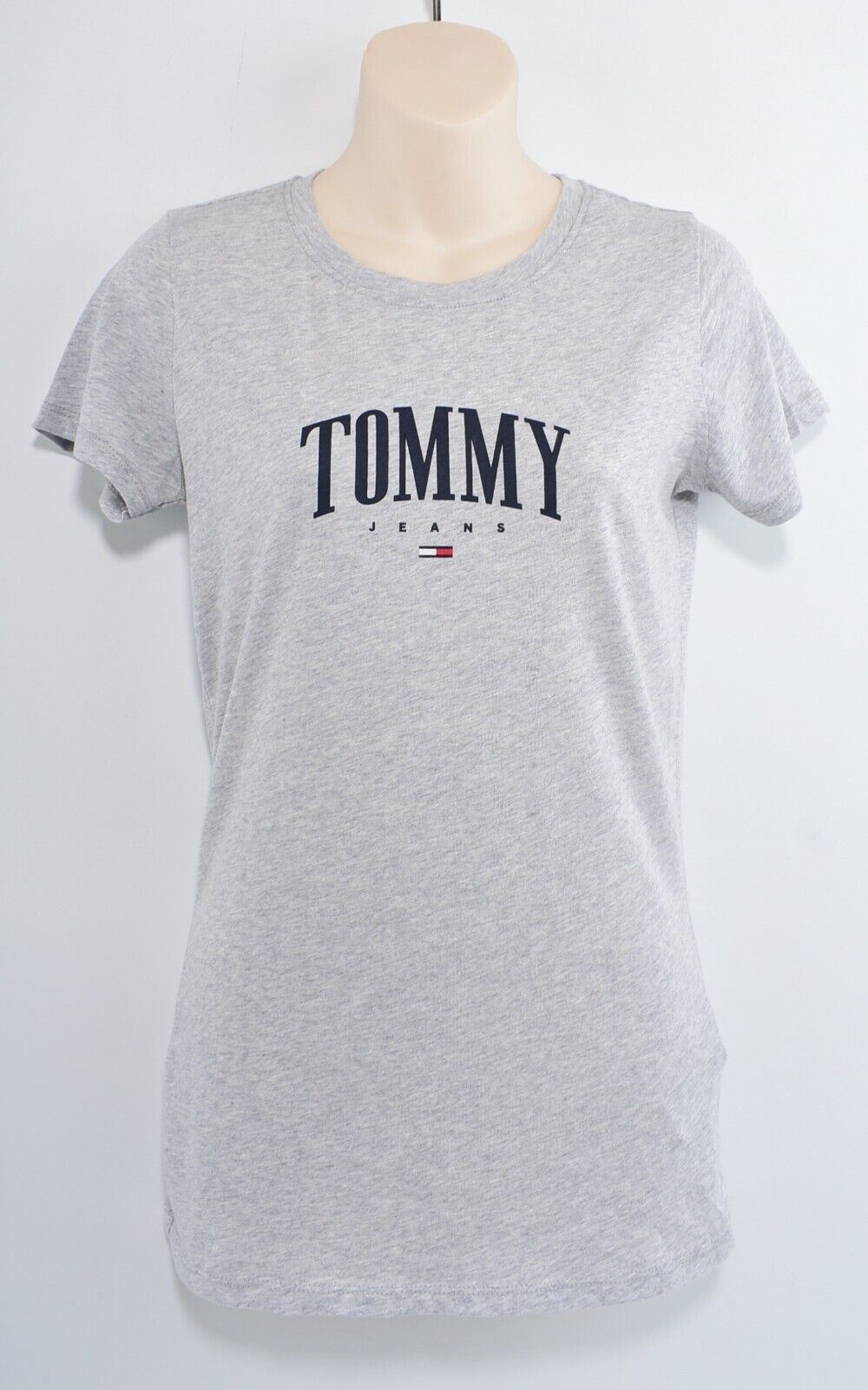 TOMMY HILFIGER - TOMMY JEANS Women's Slim Fit T-shirt, Grey Heather, S /UK 10