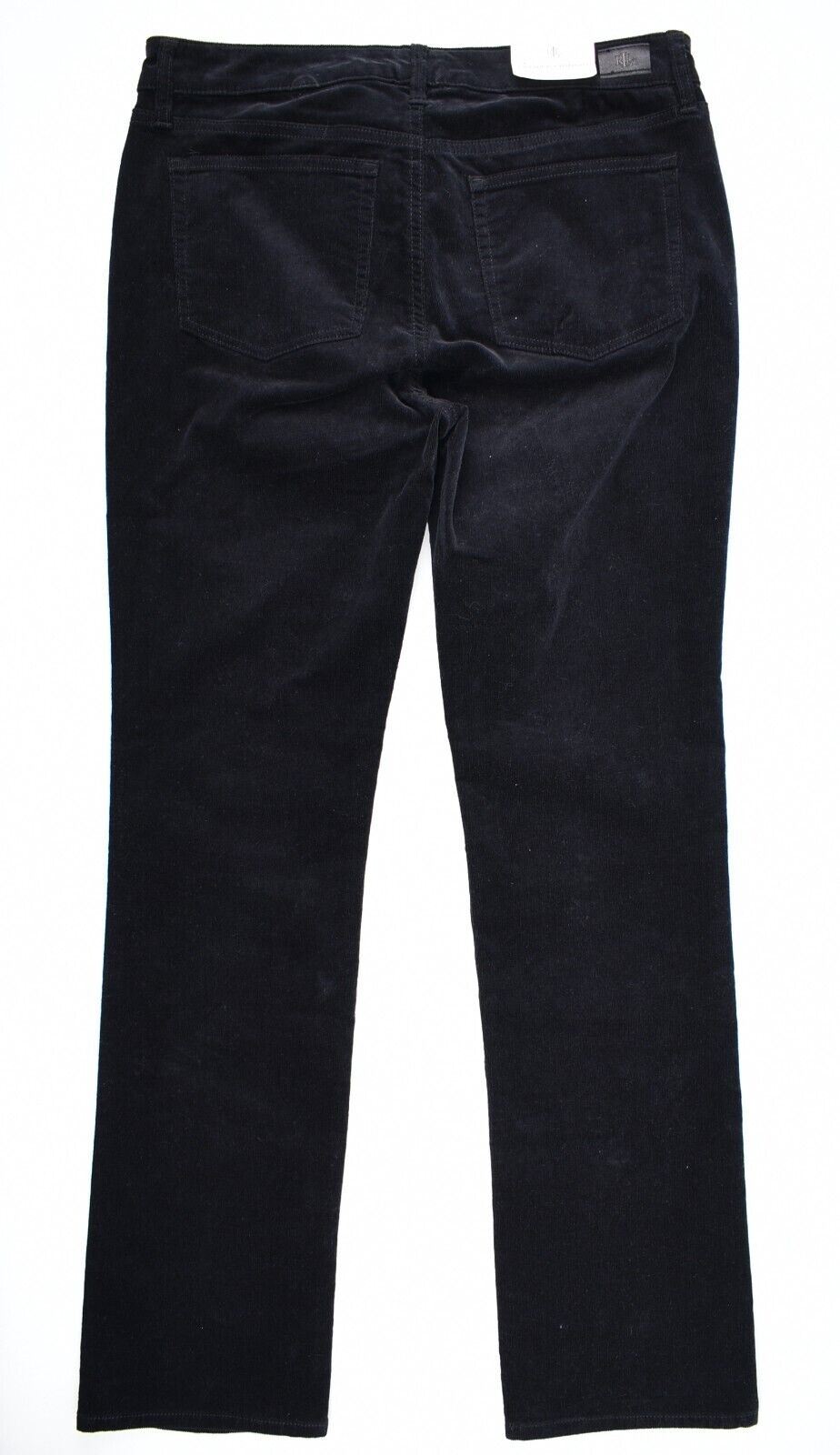 LAUREN RALPH LAUREN Women's Premier Straight Fine Corduroy Pants, Black size W29