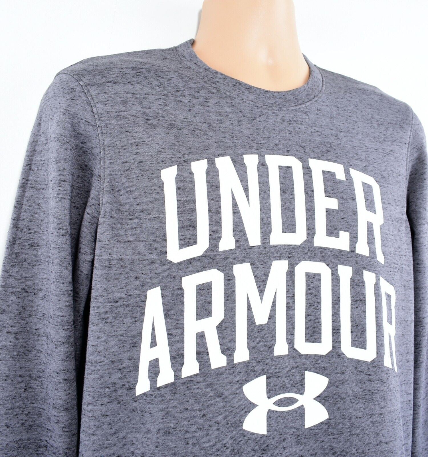 UNDER ARMOUR Men's RIVAL Terry Crew Neck Sweatshirt, Grey, size SMALL