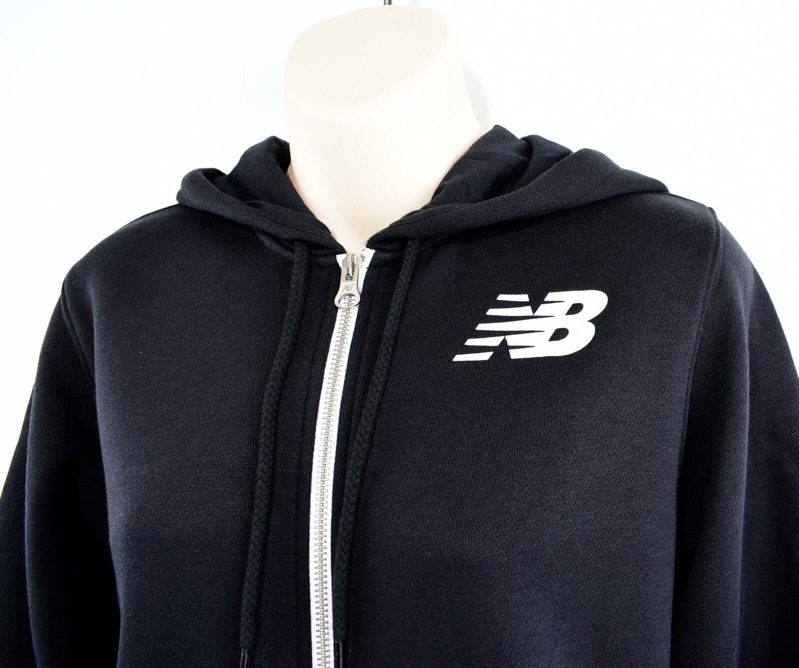 NEW BALANCE Women's Full Zip Hoodie Jacket, Black, size S (UK 10)