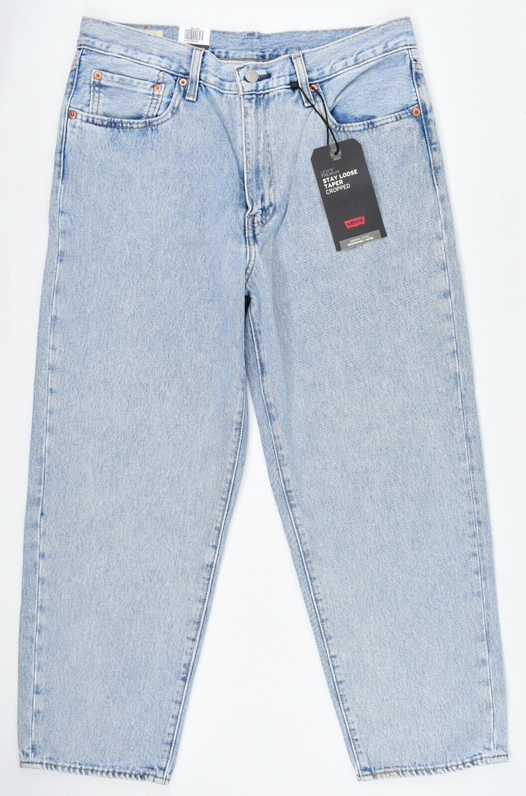 LEVI'S Women's STAY LOOSE TAPER Cropped Baggy Jeans, Royal Stonewash, size W32