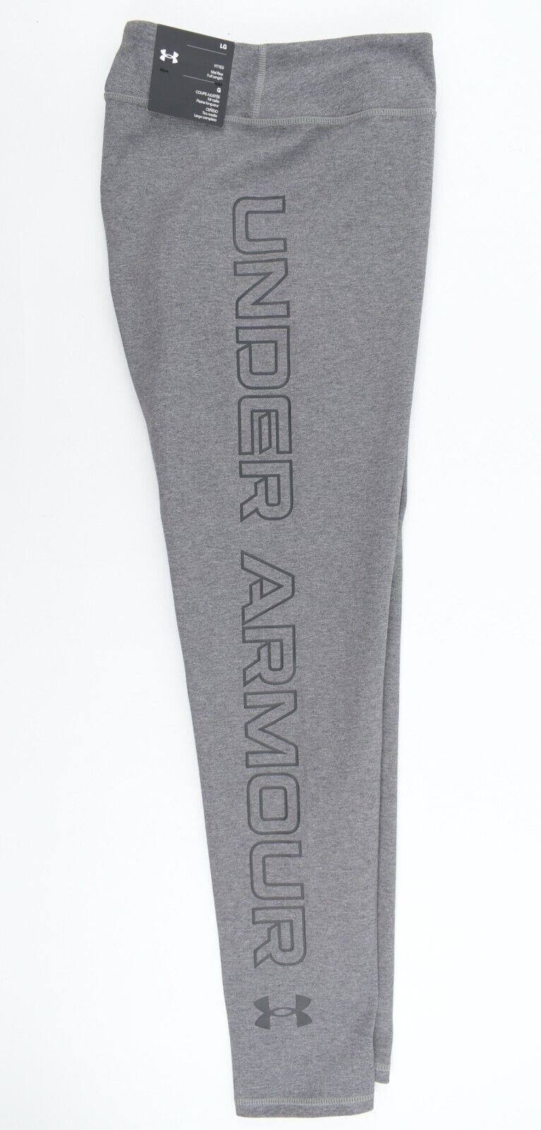 UNDER ARMOUR Women's Mid Rise Full Length Leggings, Grey, size L /UK 14