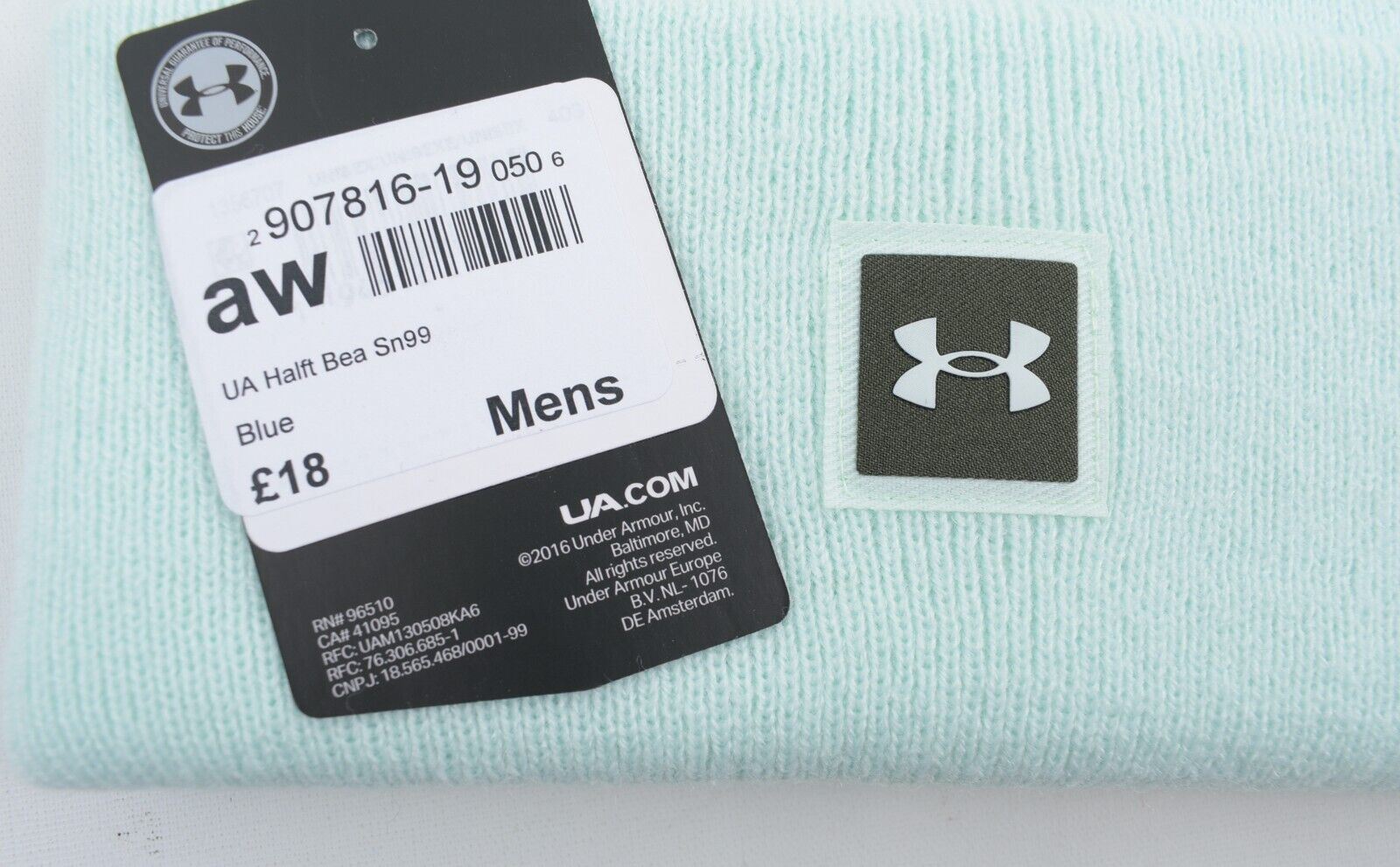 UNDER ARMOUR Men's HALF TIME Knitted Beanie Hat, Mint Green, One Size