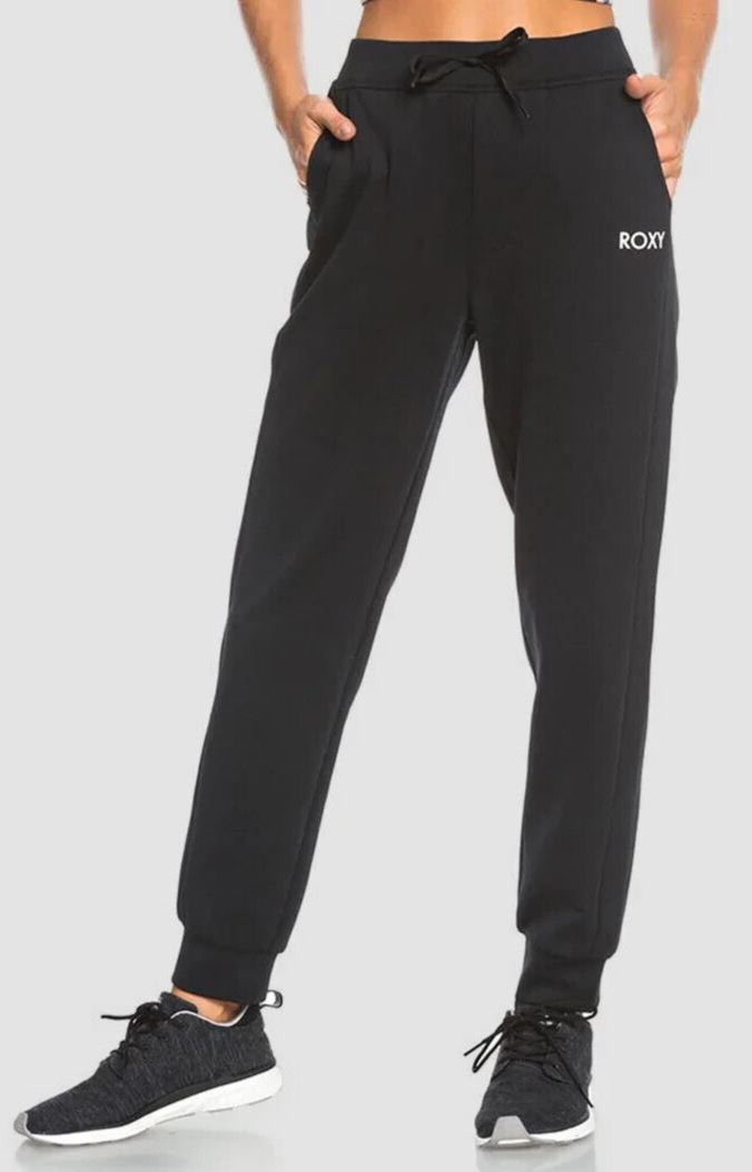 ROXY Womens CRYSTAL Black Joggers / Jogging Pants, Black, size M /UK 12