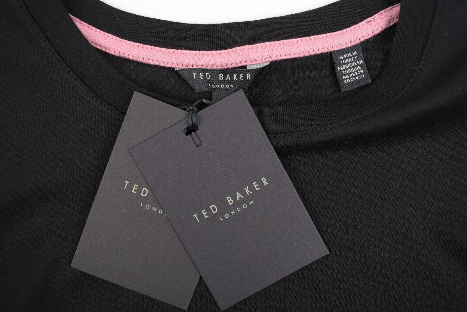 TED BAKER Mens ONLY Tee, Crew Neck T-shirt, Black, Ted size 2 /SMALL