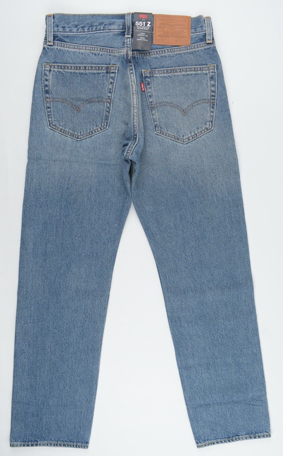LEVI'S Mens 551z Loose Straight Leg Retro Look Jeans, Blue, size W28 S