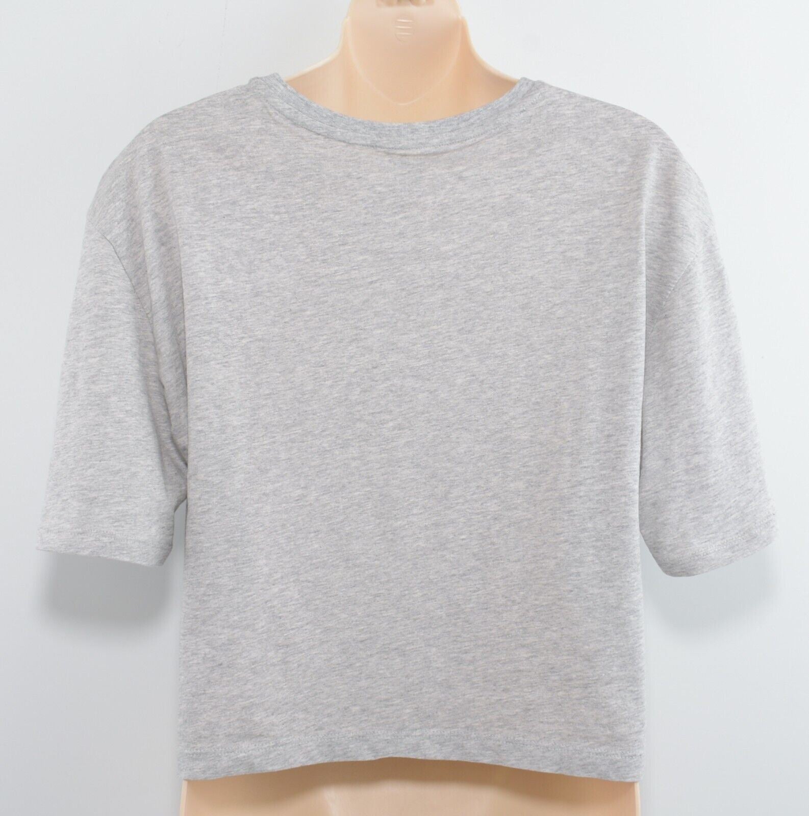 PUMA Womens Cropped Tee, Relaxed Fit T-shirt, Grey Heather, size M /UK 12