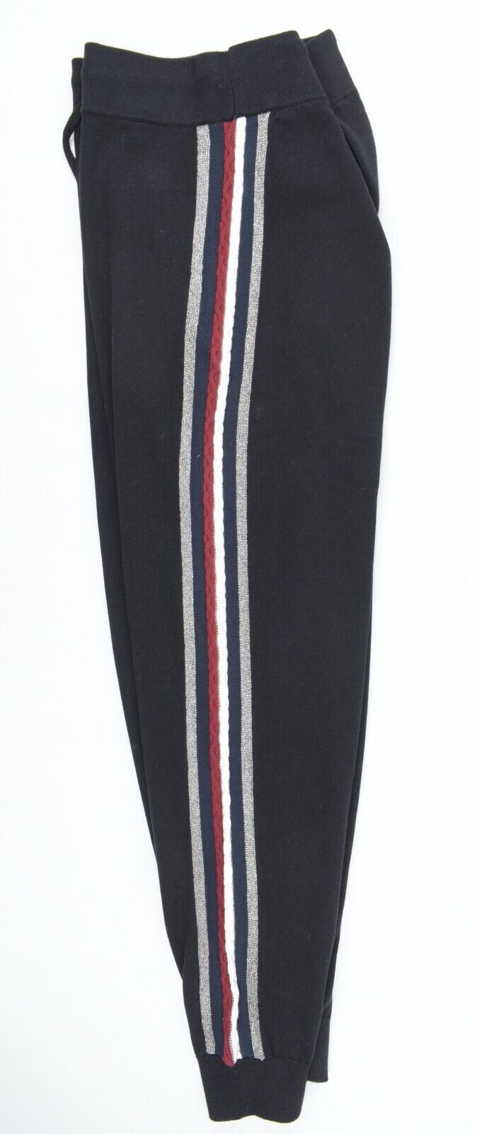 TOMMY HILFIGER Women's TARAH Side Stripe Joggers, Cotton /Cashmere, Black size M