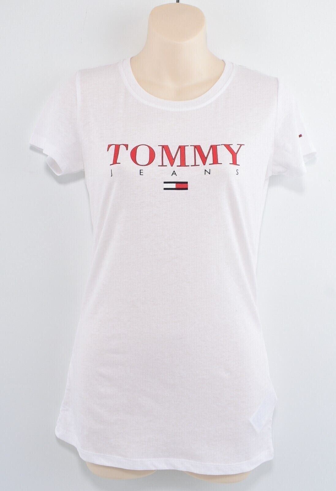 TOMMY HILFIGER - TOMMY JEANS Women's Slim Fit T-shirt, White, size M /UK 12