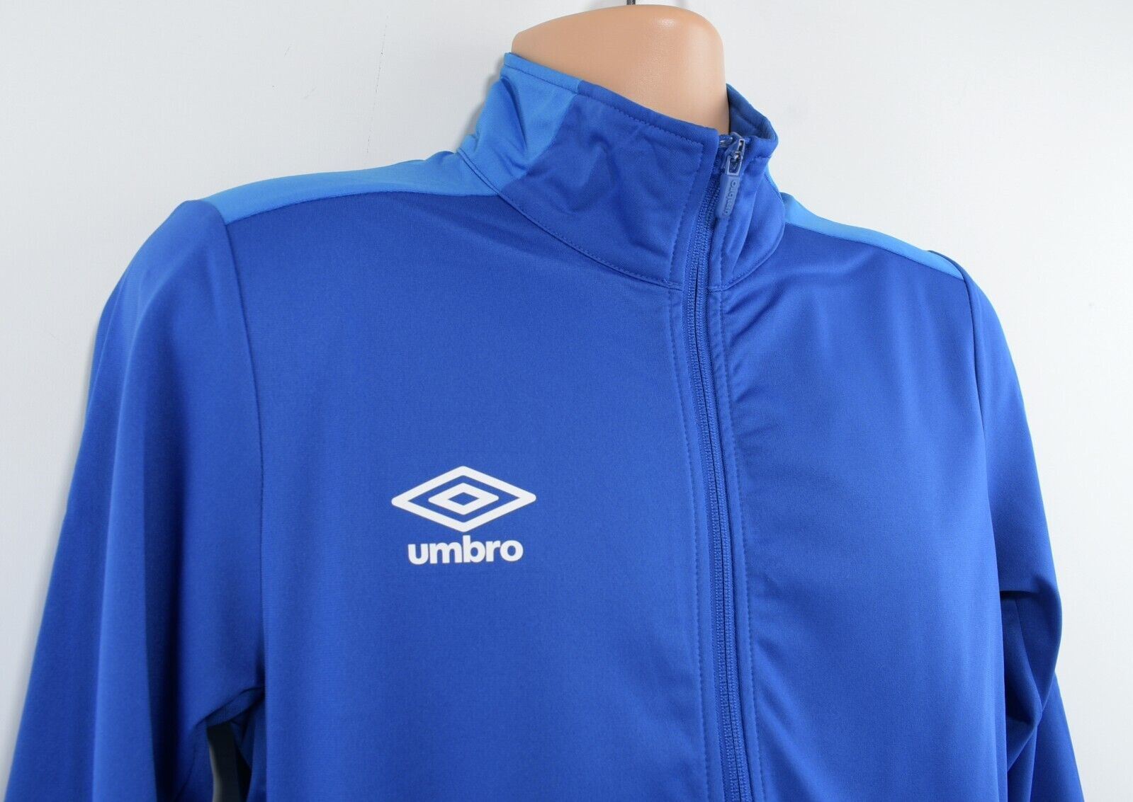 UMBRO Mens Full Zip Tracksuit Jacket, French Blue/Blue, size SMALL