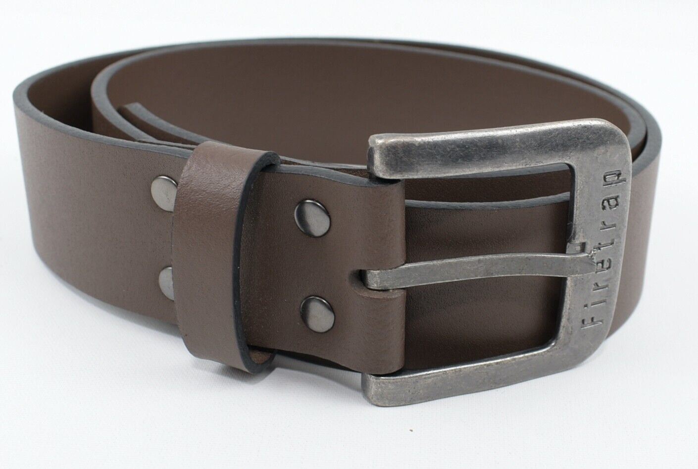 FIRETRAP Mens Genuine Leather Belt, Brown, size SMALL