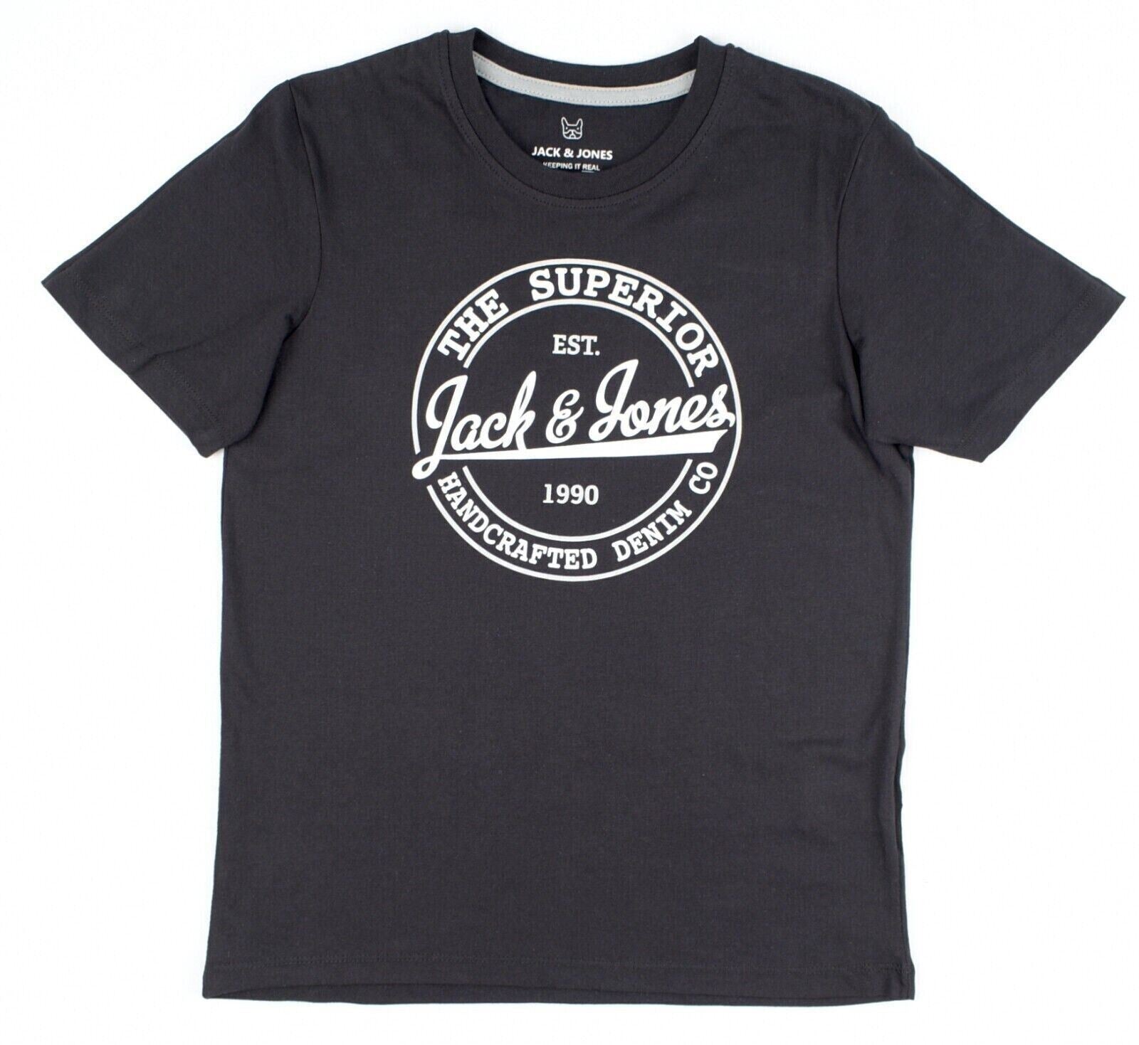 JACK & JONES Boys' Kids' 2-pc Set, T-shirt + Sweat Shorts, Black, size 14 years