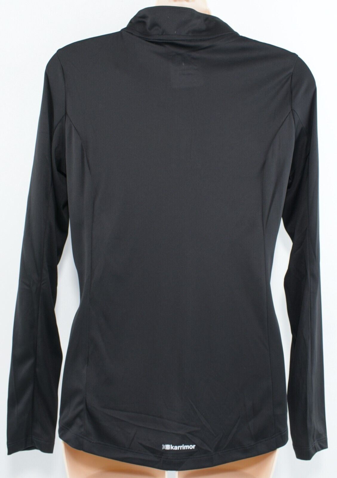 KARRIMOR Womens 1/4 Zip Long Sleeve Running Top, Black, size S /UK 10