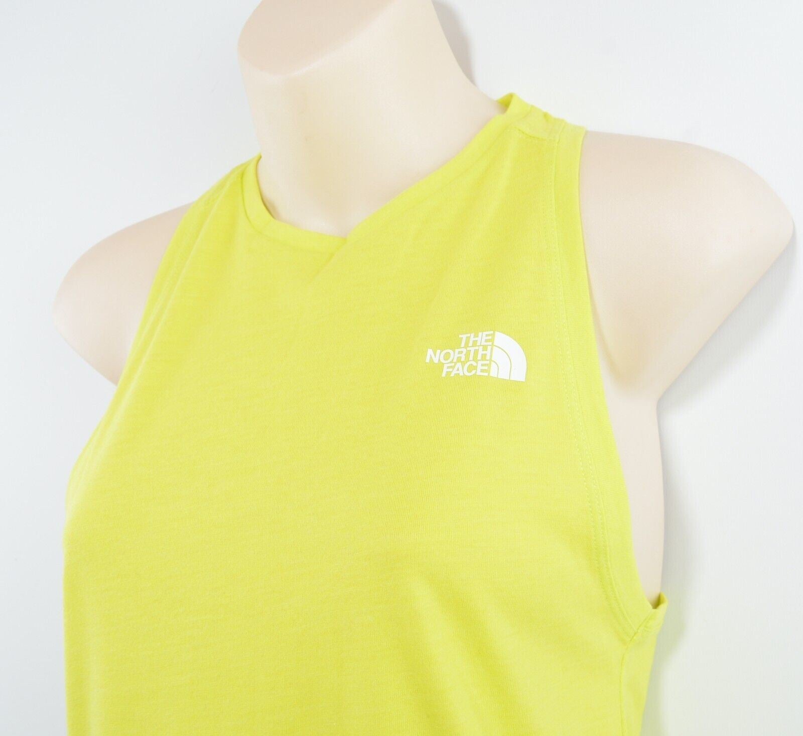 THE NORTH FACE Womens Foundation Logo Tank Sports Top, Fluo Green, size S