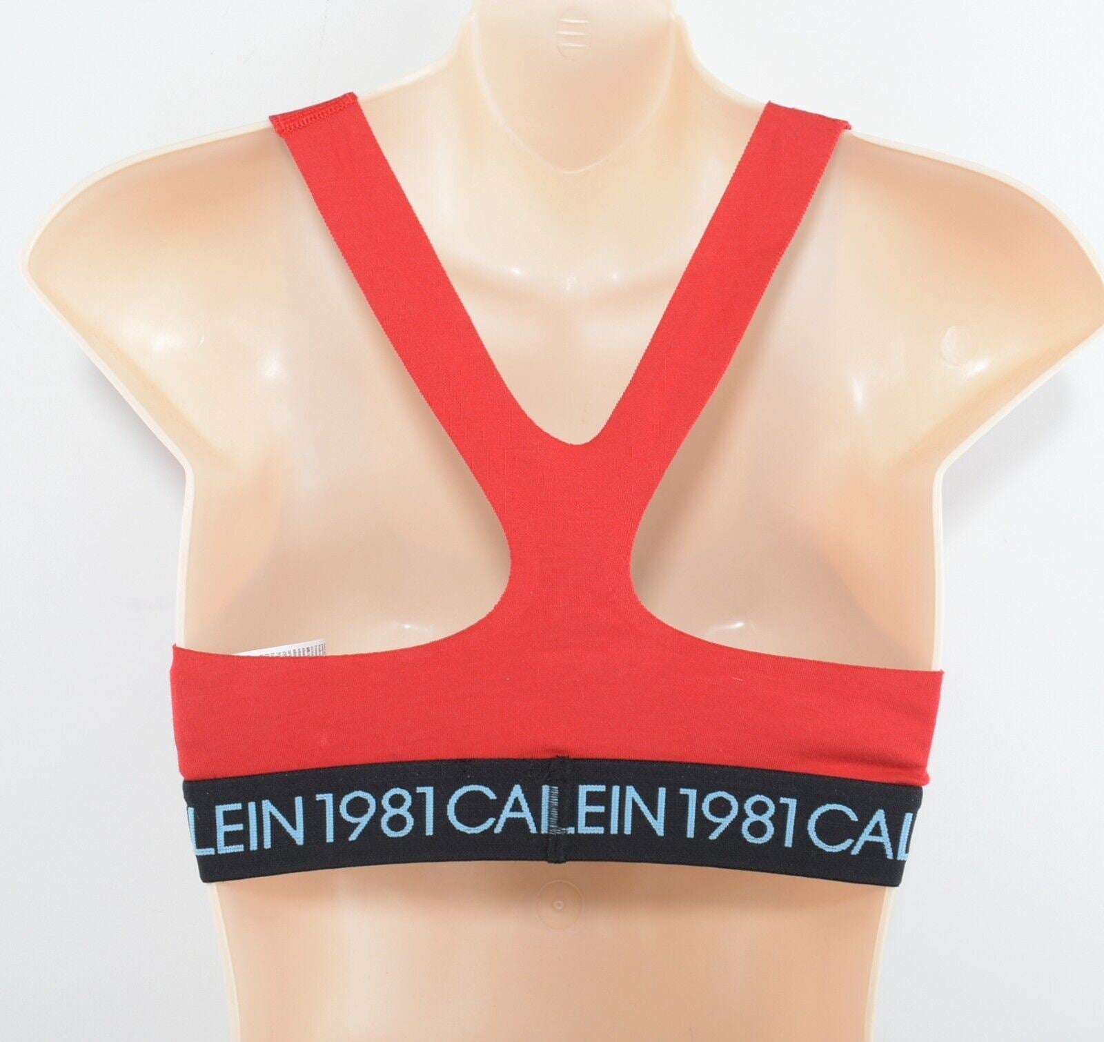 CALVIN KLEIN 1981 Womens BOLD Bralette, Red, size S / UK 10