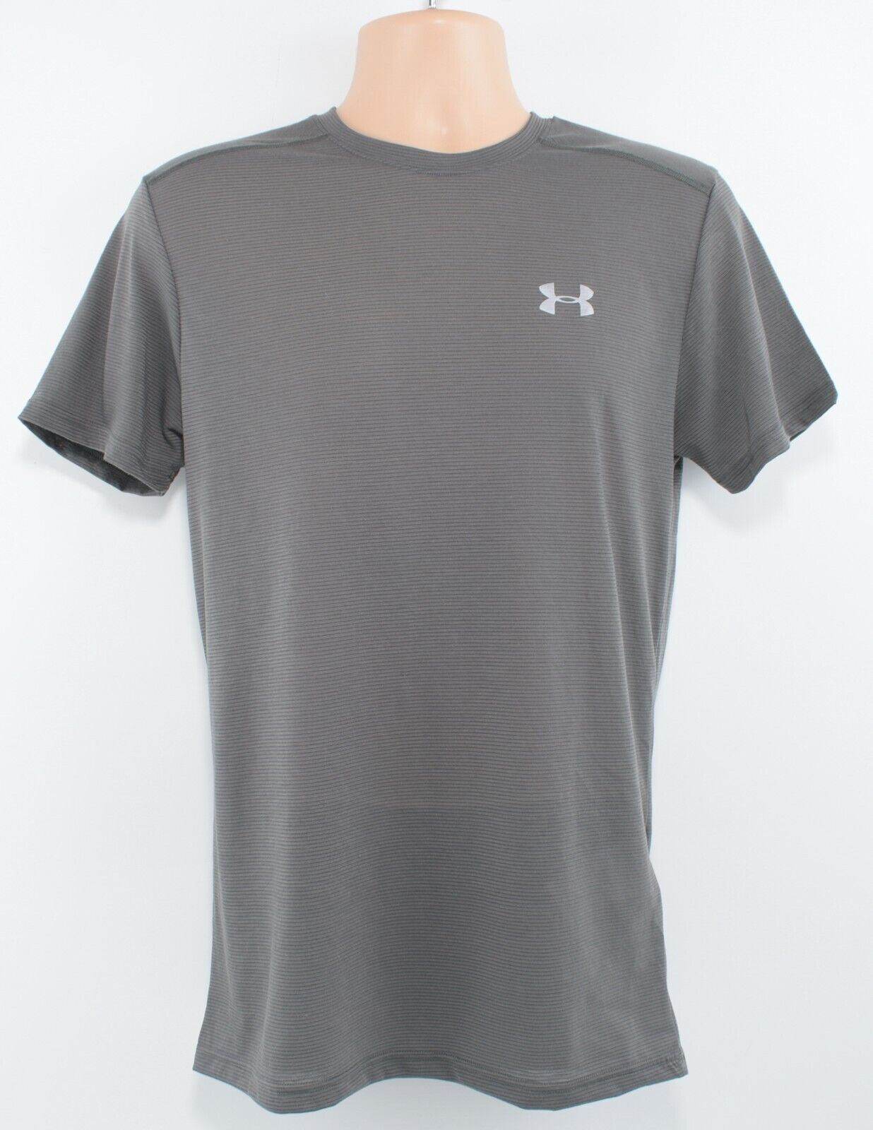 UNDER ARMOUR Mens Treadaborne Running Tee, Moss Green, size SMALL