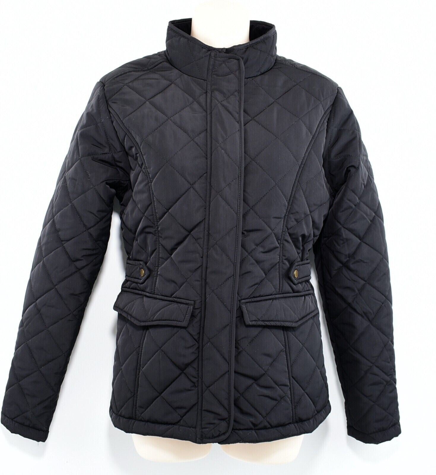 FIRETRAP Women's EMPIRE Quilted Jacket, Black, size M / UK 12