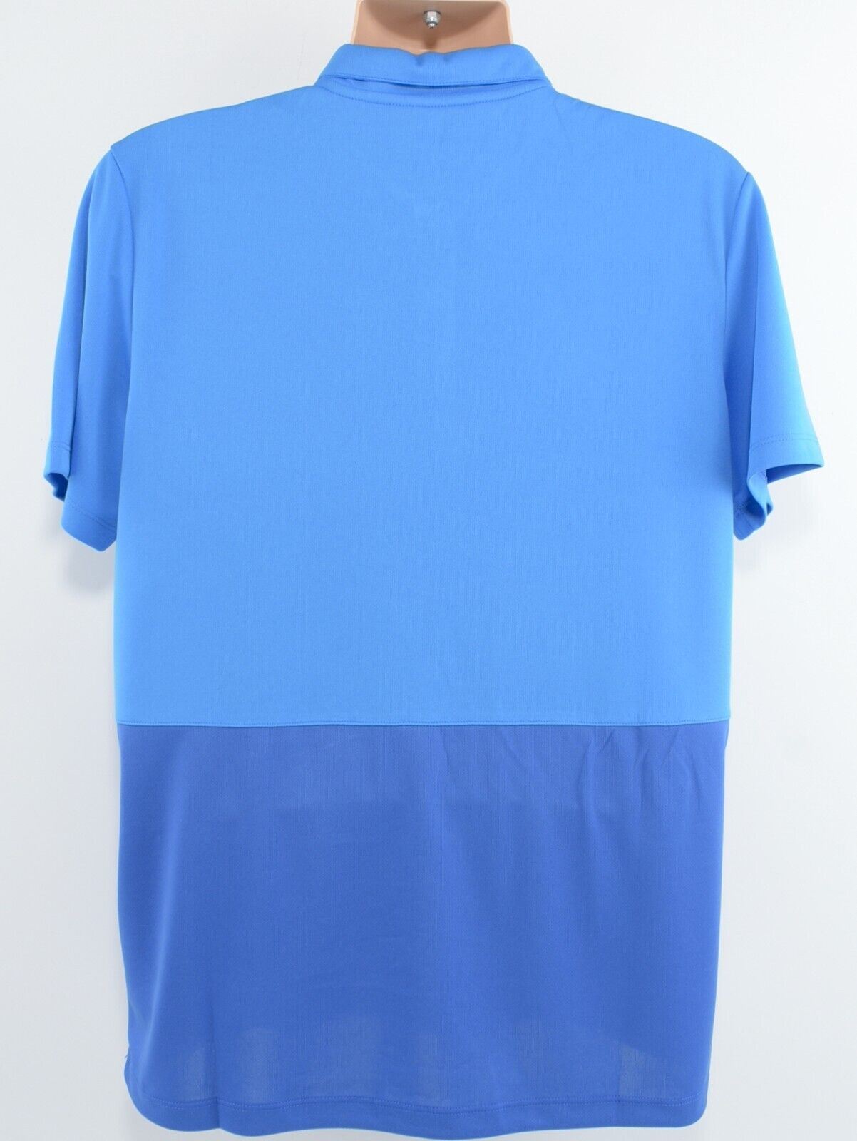 UMBRO Mens Performance Polo Shirt, Colour-block French Blue/Blue, size LARGE