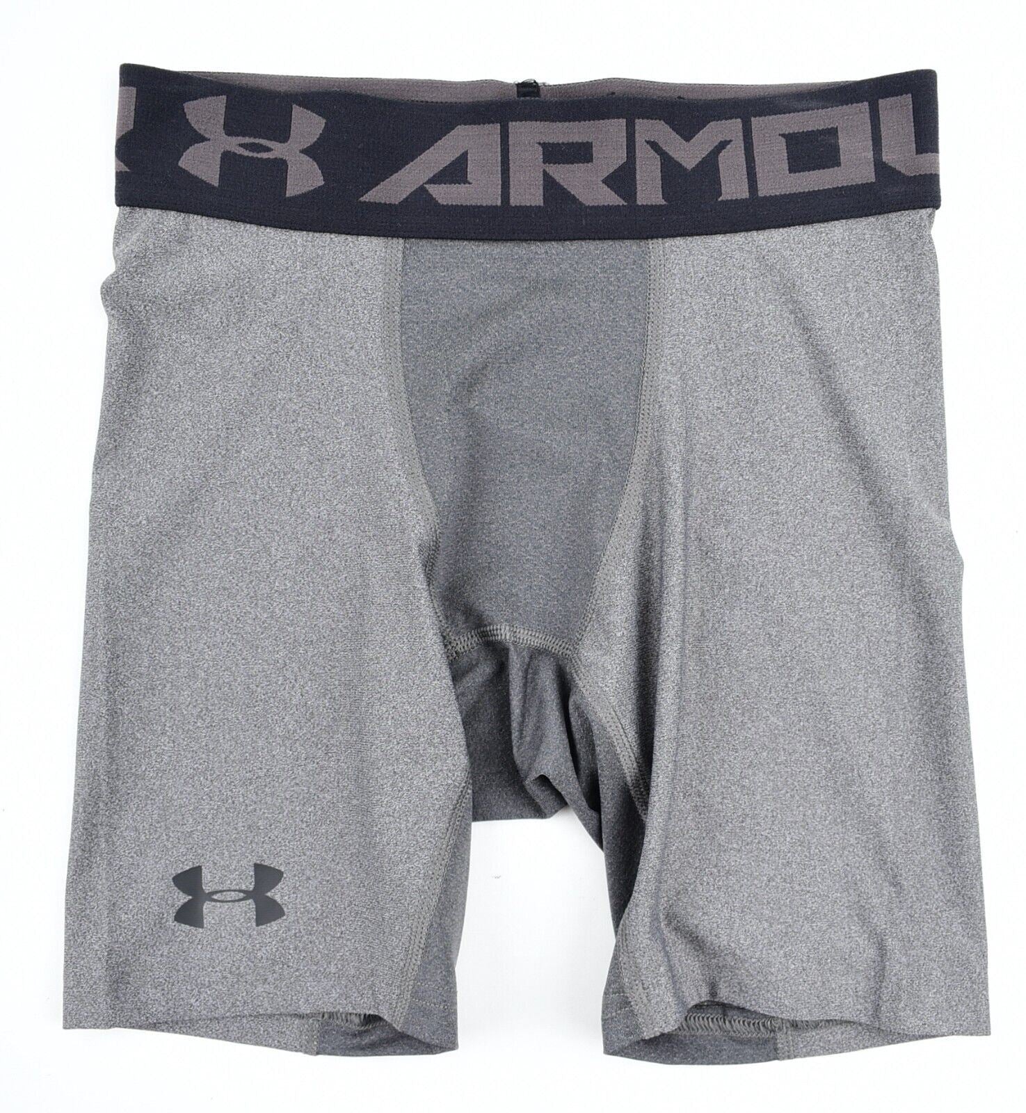 UNDER ARMOUR UA HeatGear Mens Compression Shorts, Carbon Grey, size SMALL