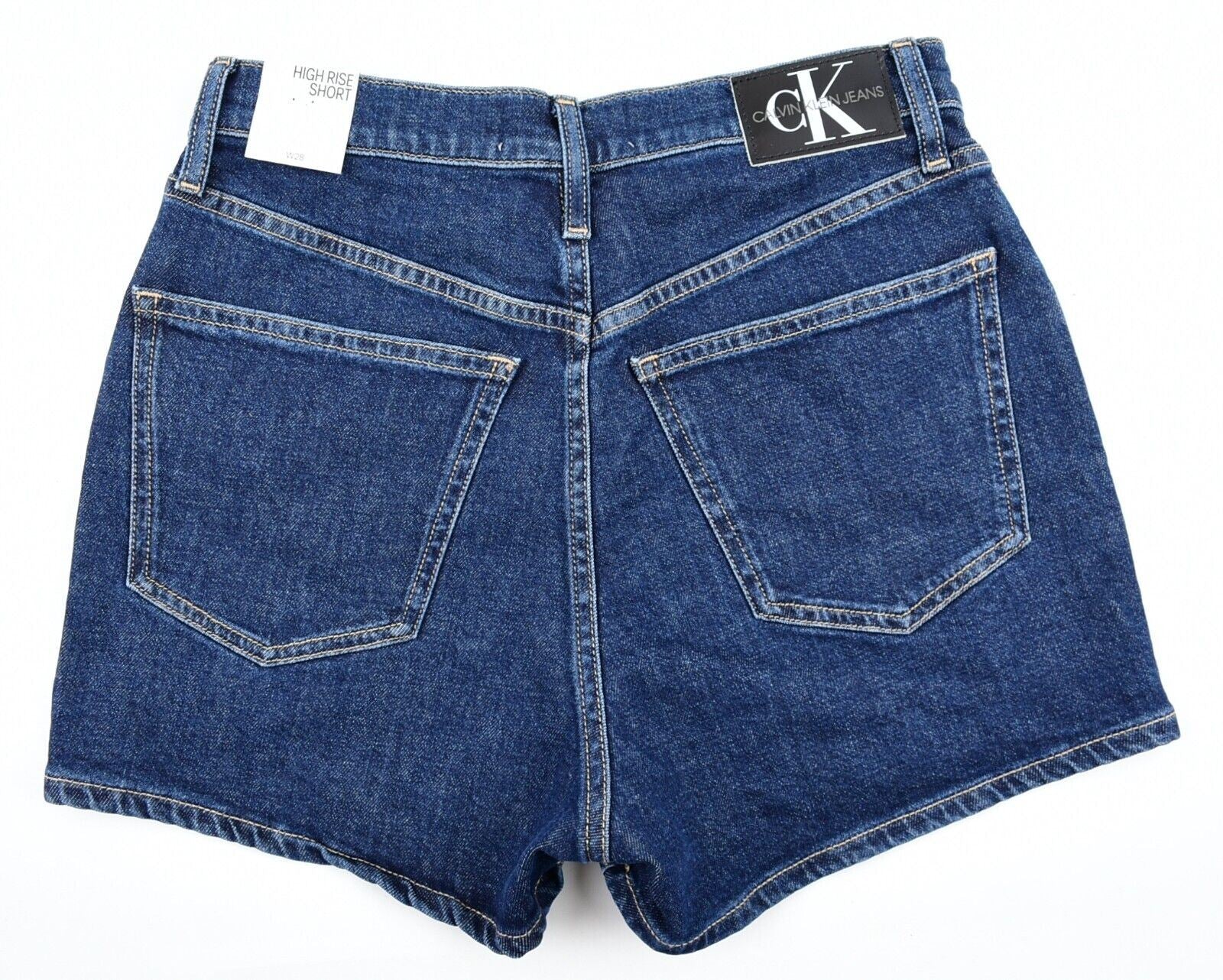 CALVIN KLEIN JEANS Womens High Waist Denim Shorts, Blue, size W28
