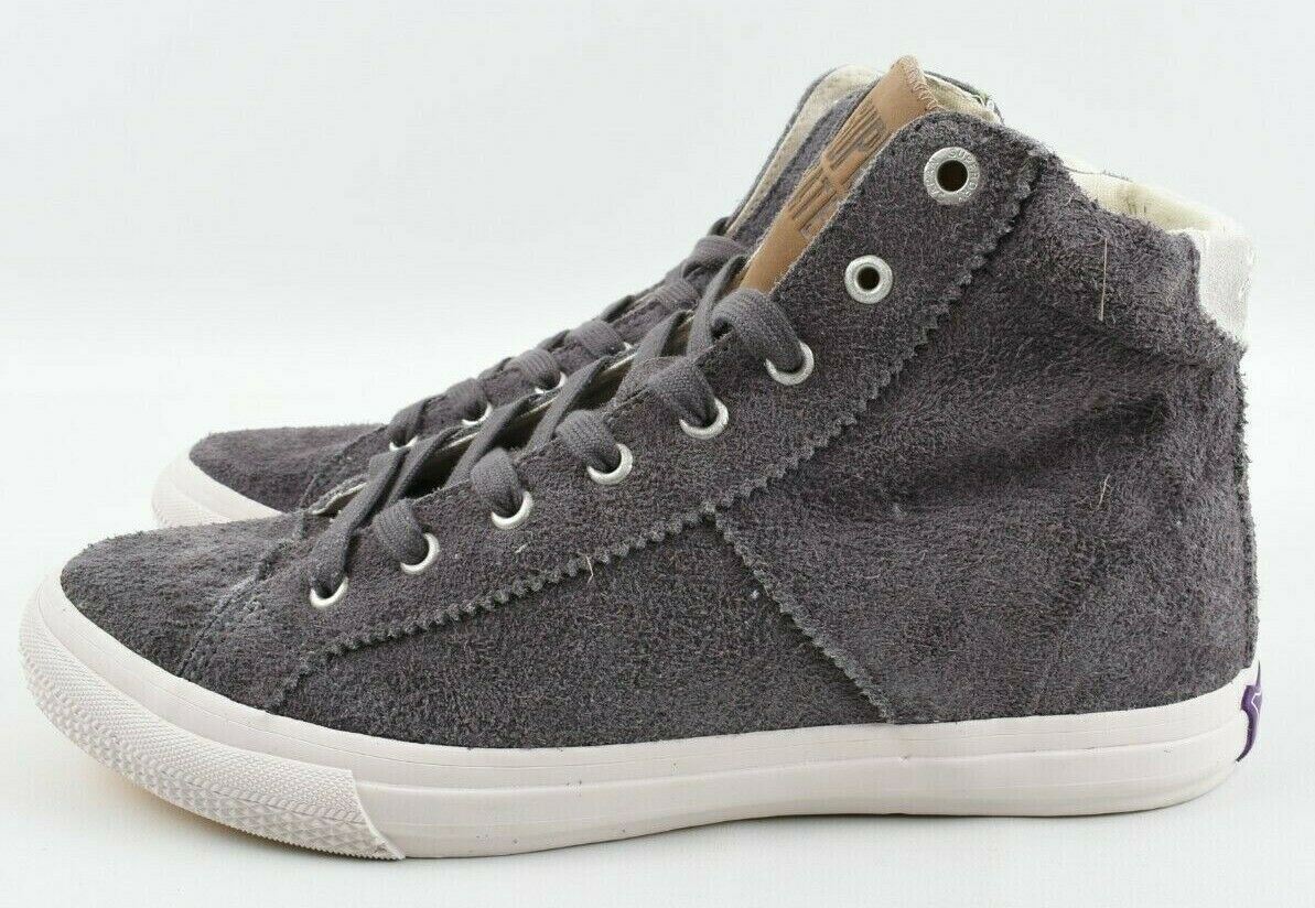 SUPERDRY Men's Suede Series High Top Trainers, Thunder Grey, size UK 9 EU 43