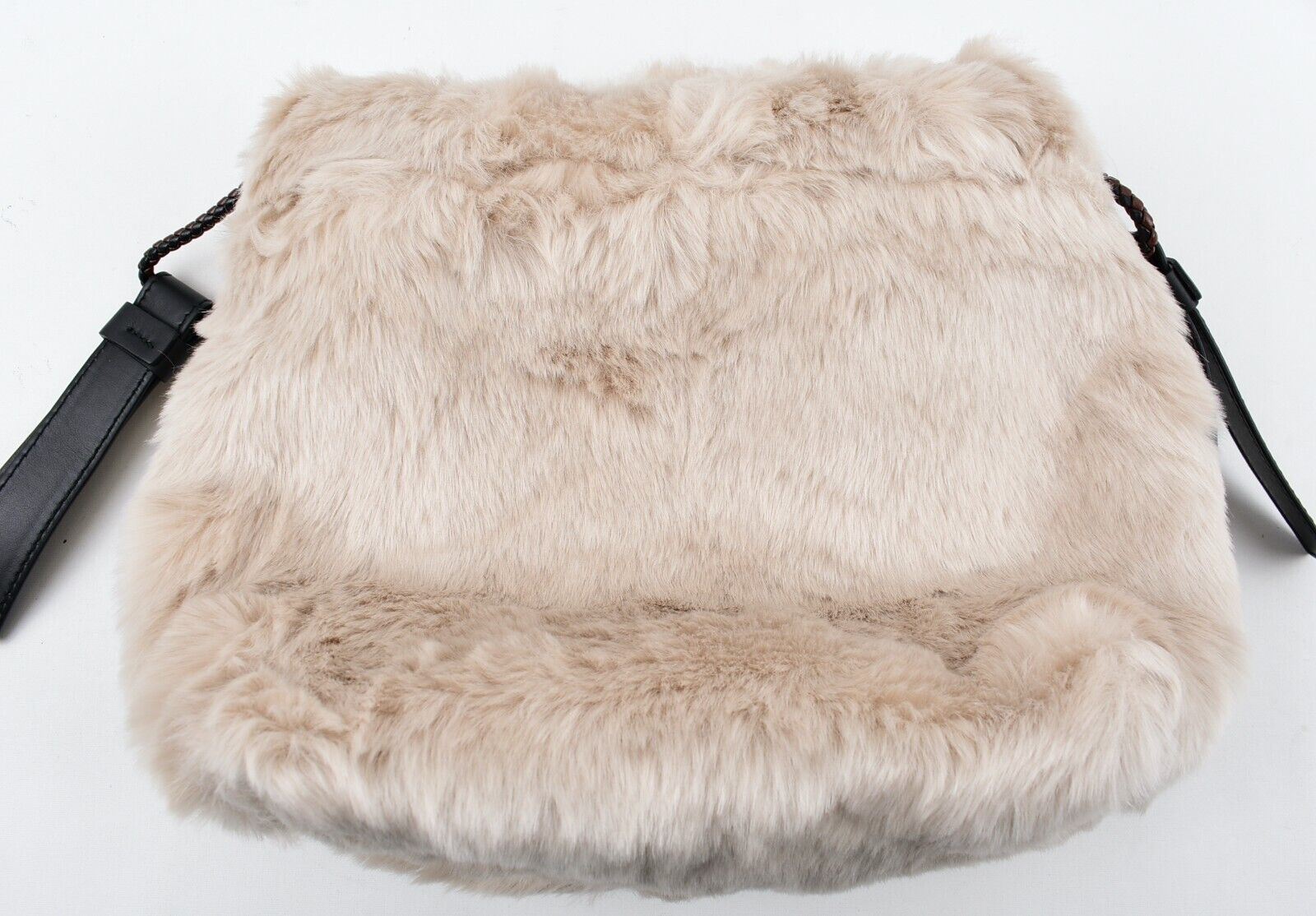FURLA Womens Faux Fur Bag, Shoulder bag / Crossbody, Taupe