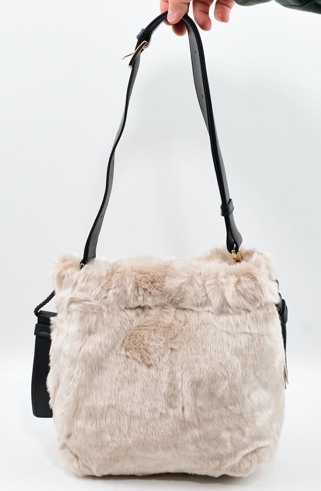 FURLA Womens Faux Fur Bag, Shoulder bag / Crossbody, Taupe