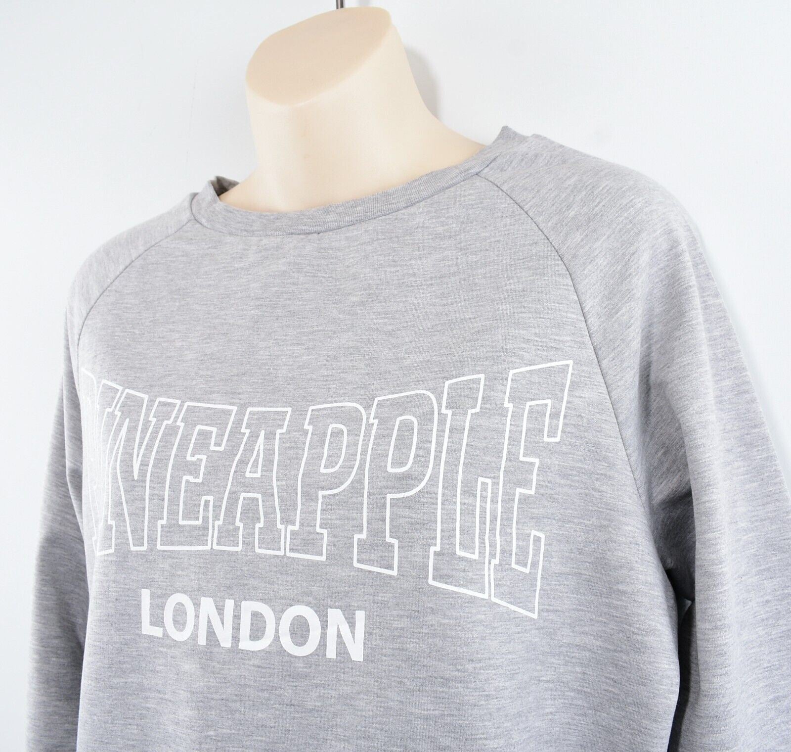 PINEAPPLE Womens Retro Jumper Sweatshirt, Grey, size XS