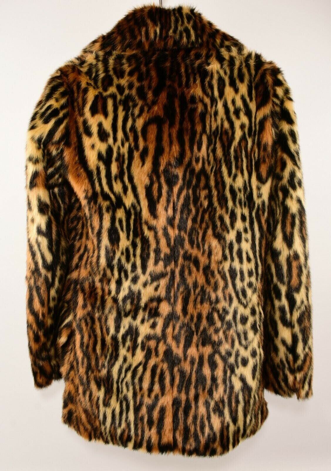 POLO RALPH LAUREN Womens Faux Fur Leopard Print Coat, size SMALL