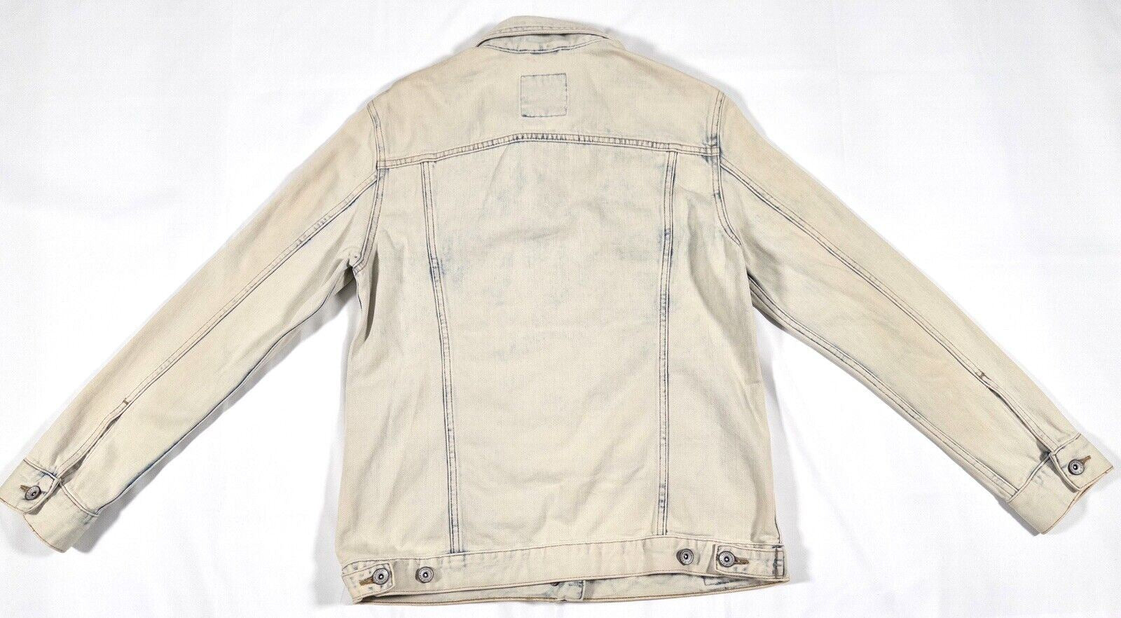 SUPERDRY Women's Denim Long Line Jacket Acid Light Wash Size UK 8