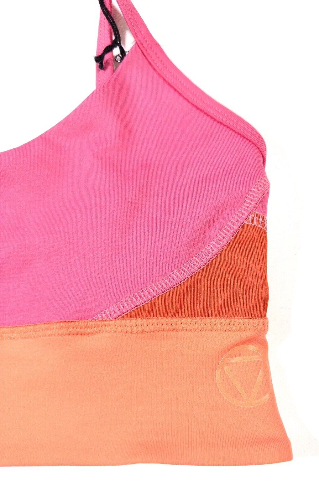 FROST I am love Chakra Bra Bralette Sports Bra Women's Size S Pink and Coral