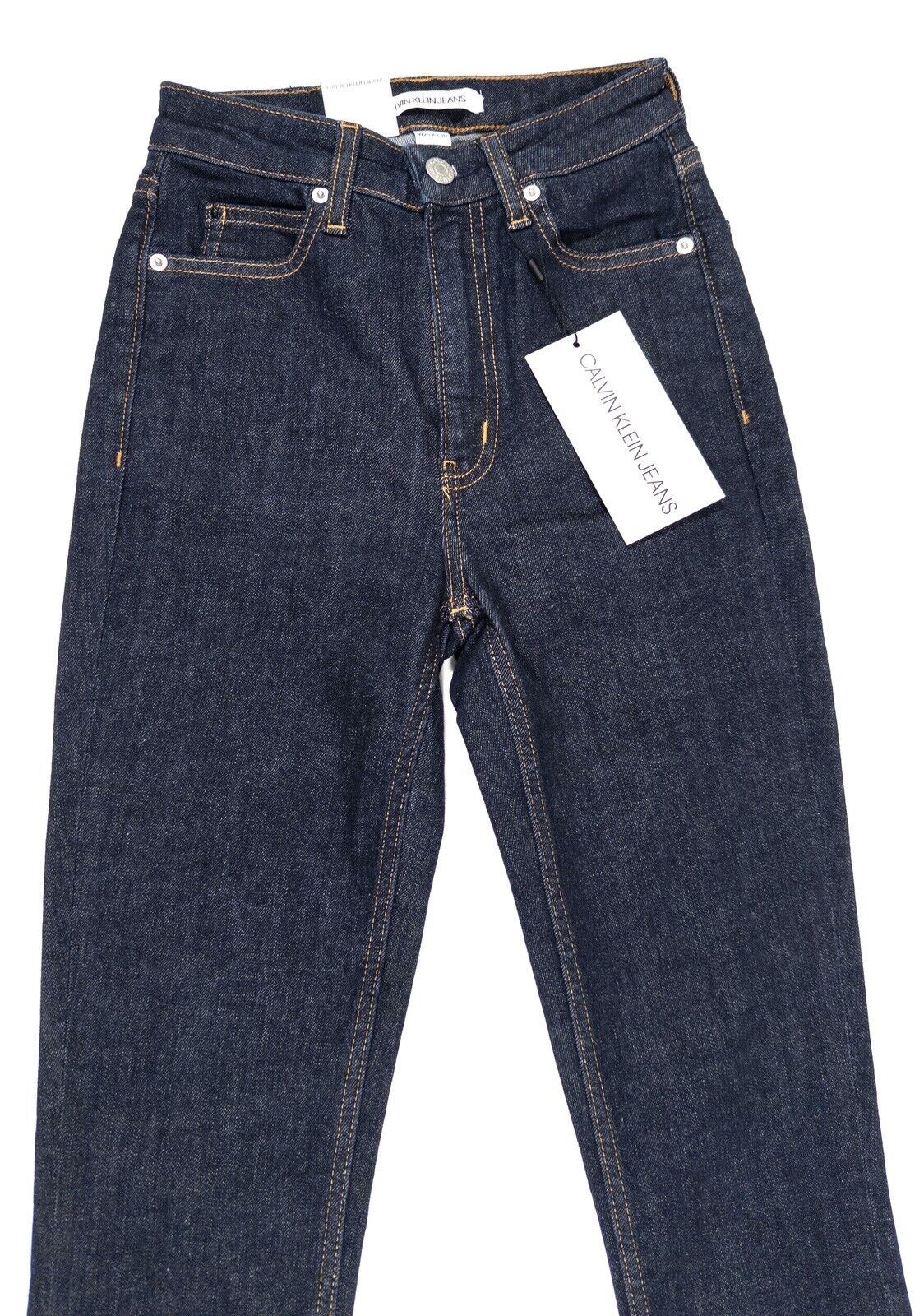 CALVIN KLEIN Women's Dark Blue Jeans High Rise Skinny Size UK W25 L30