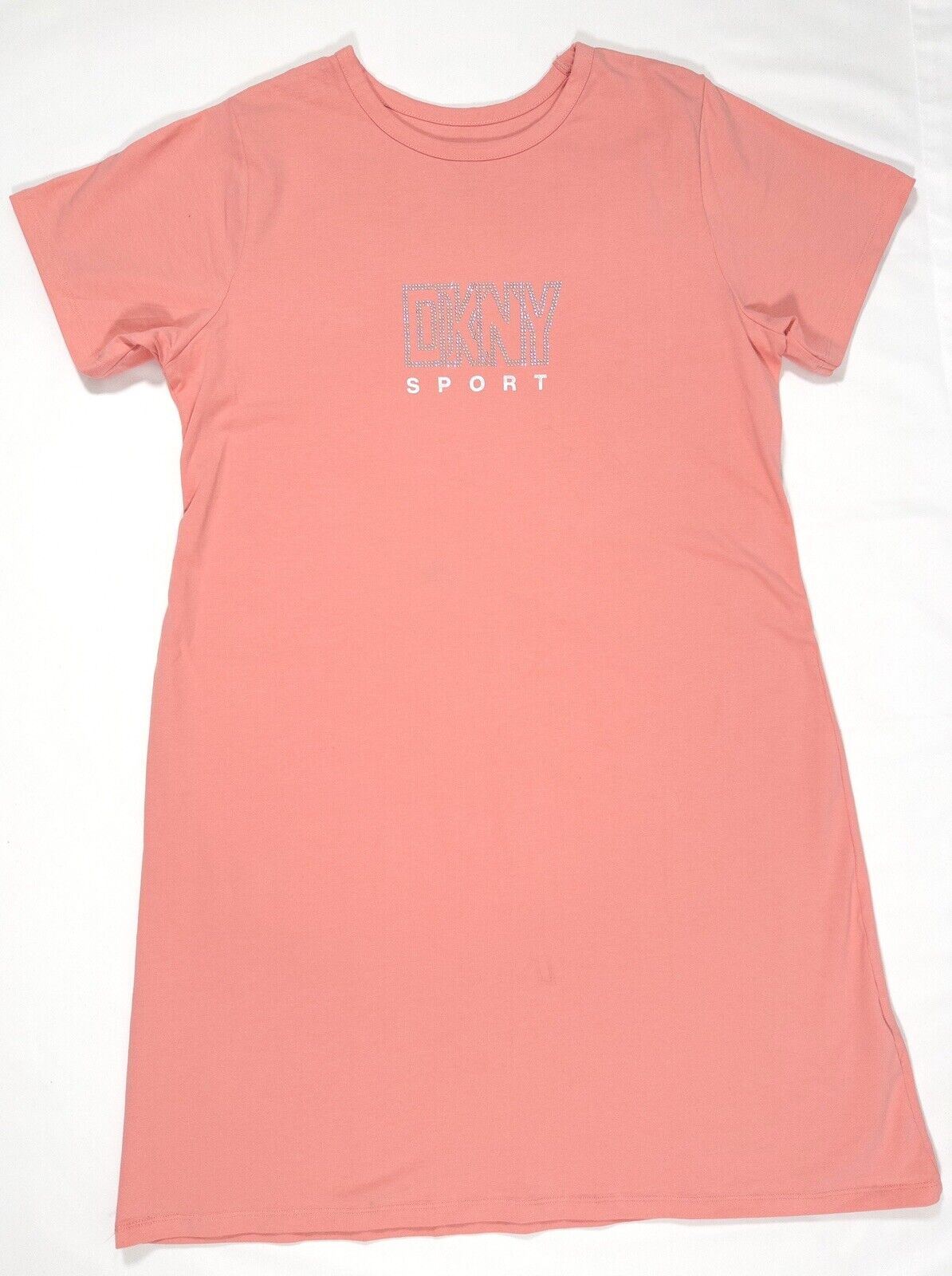 DKNY Sport Women's Pink T-Shirt Dress Short Size UK 16