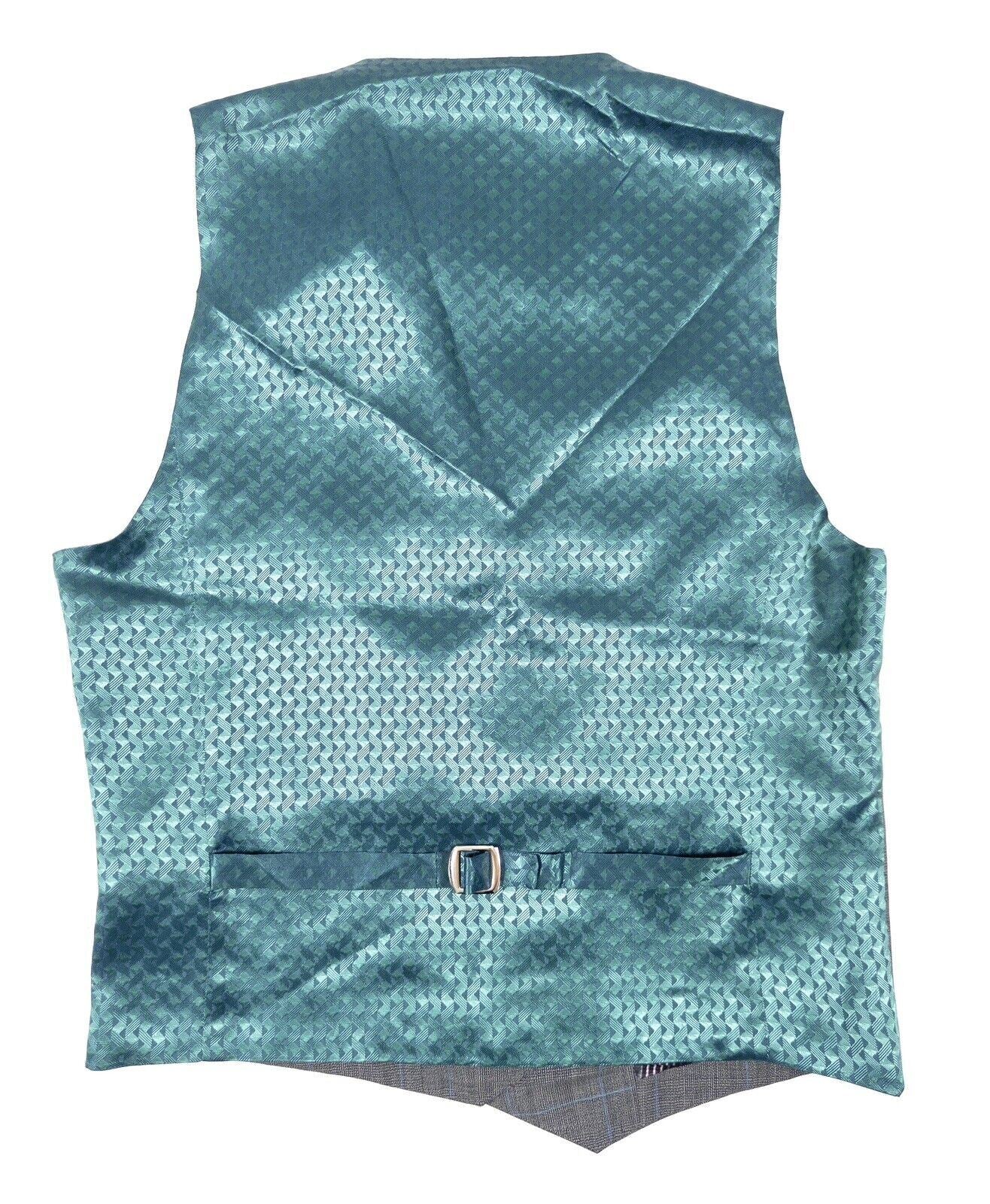 TED BAKER Men's Waistcoat Grey Blue chequered Sweets design inside Size UK 38R