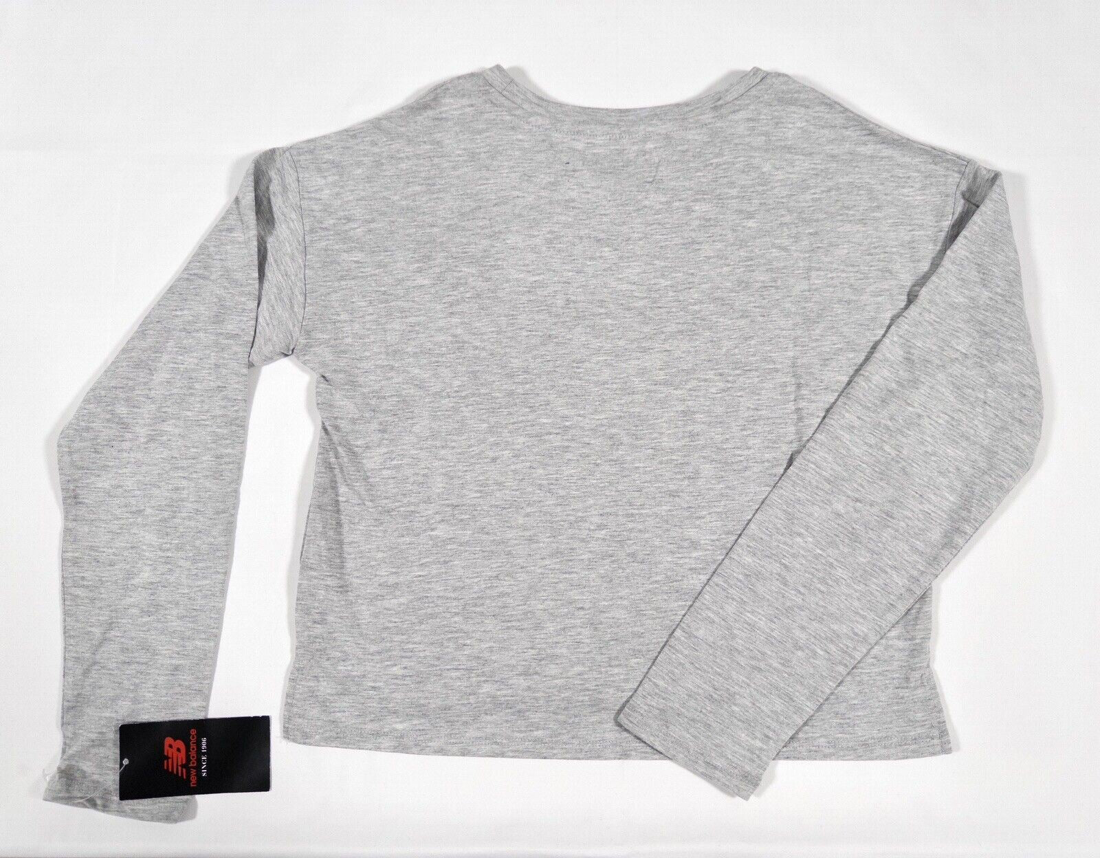 NEW BALANCE Kids Girls Long Sleeve Top Grey Size UK 14-16 Years